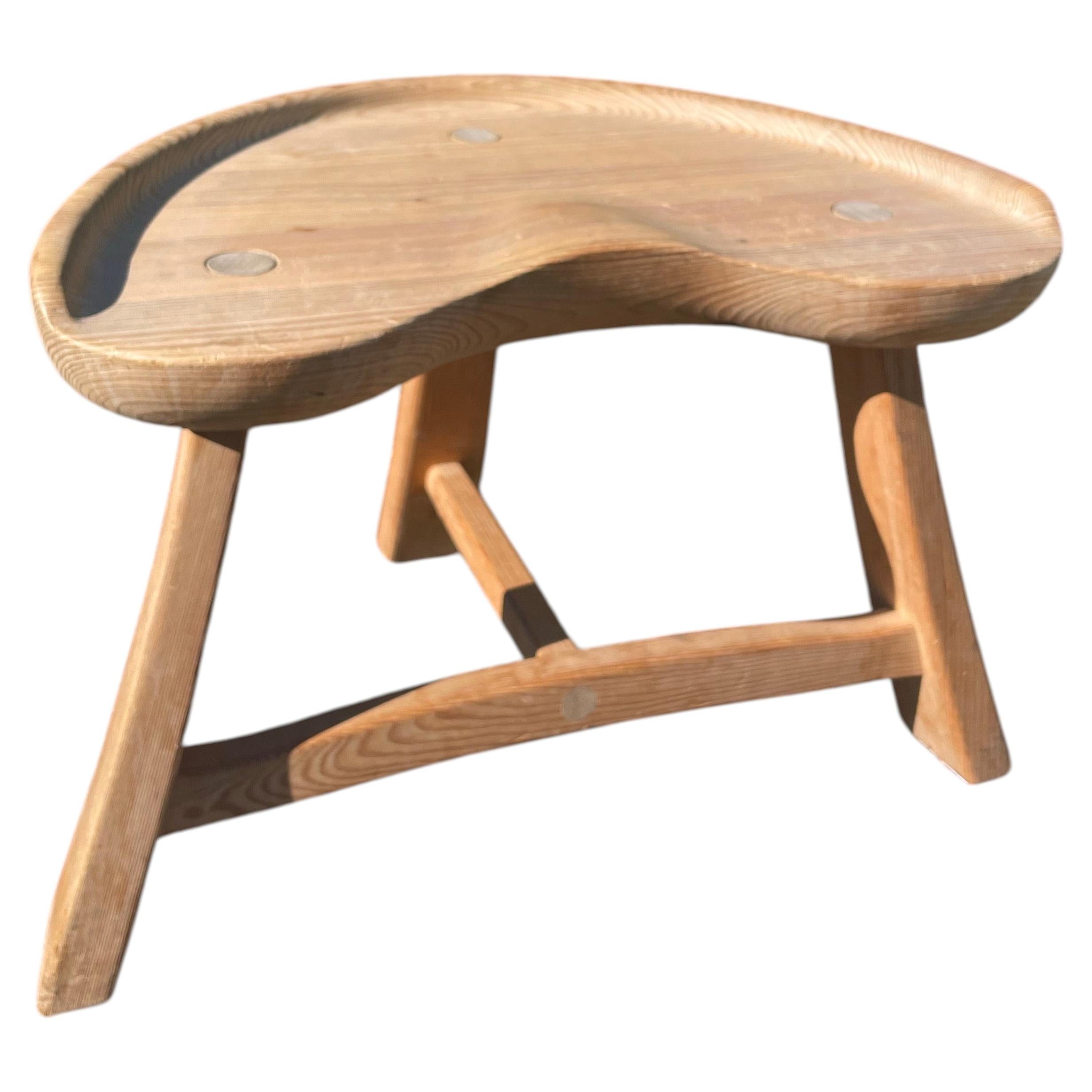 Norwegian Hand-Crafted Stool Model 522 in Pine by Krogenæs Möbler