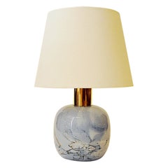 Norwegian Høvik Verk Table Lamp by Gro Bergslien for Hadeland Glassverk, 1970s