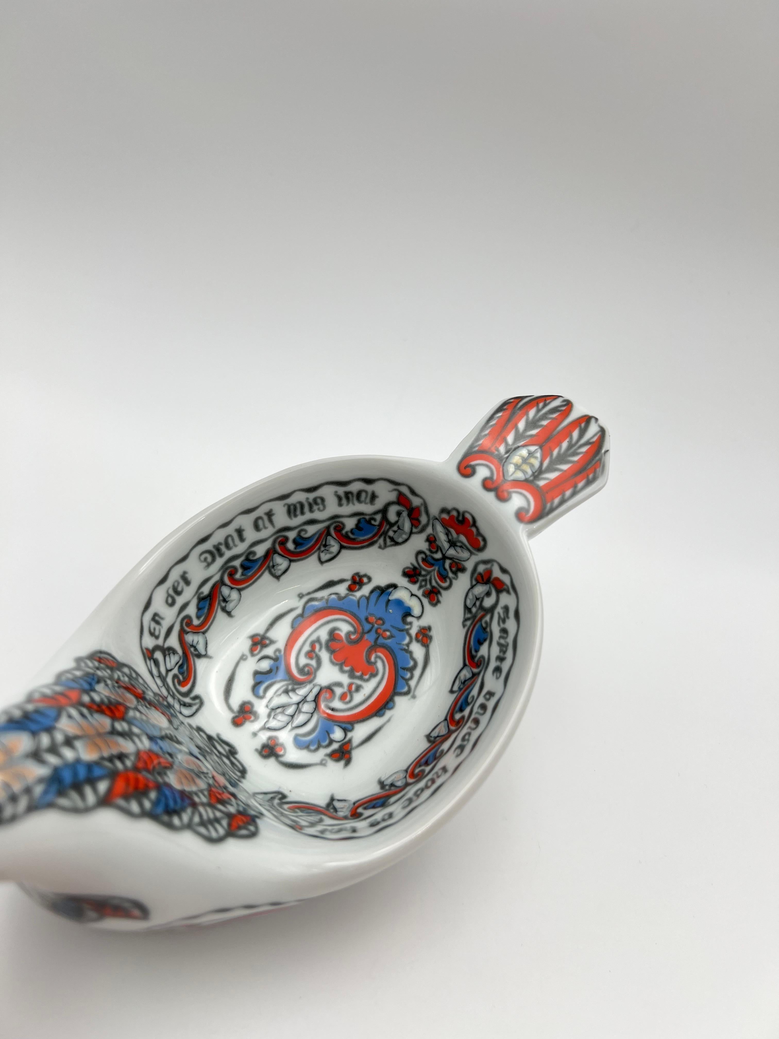 Norwegian Kjenge / Ølhøne with Telemark 1790 Rosemaling Pattern, Nordic Folk Art For Sale 2