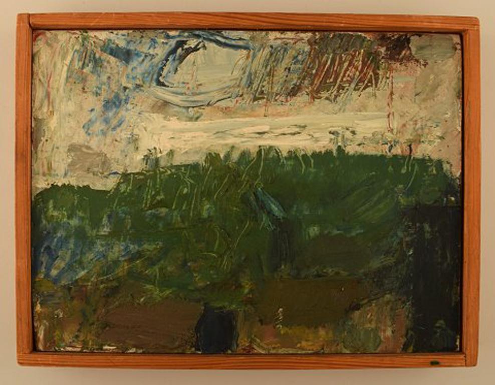Norwegian landscape from Gurostølen by Lili Ege (1913-2004). Oil on board.
High-quality Expressionist painting.
The canvas measures: 27 cm x 20 cm. The frame measures: 1 cm.
Signed and dated: Lili Ege, 1970.
In very good condition.