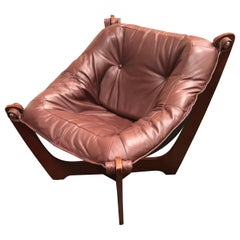 Norwegian Leather Lounge Chair