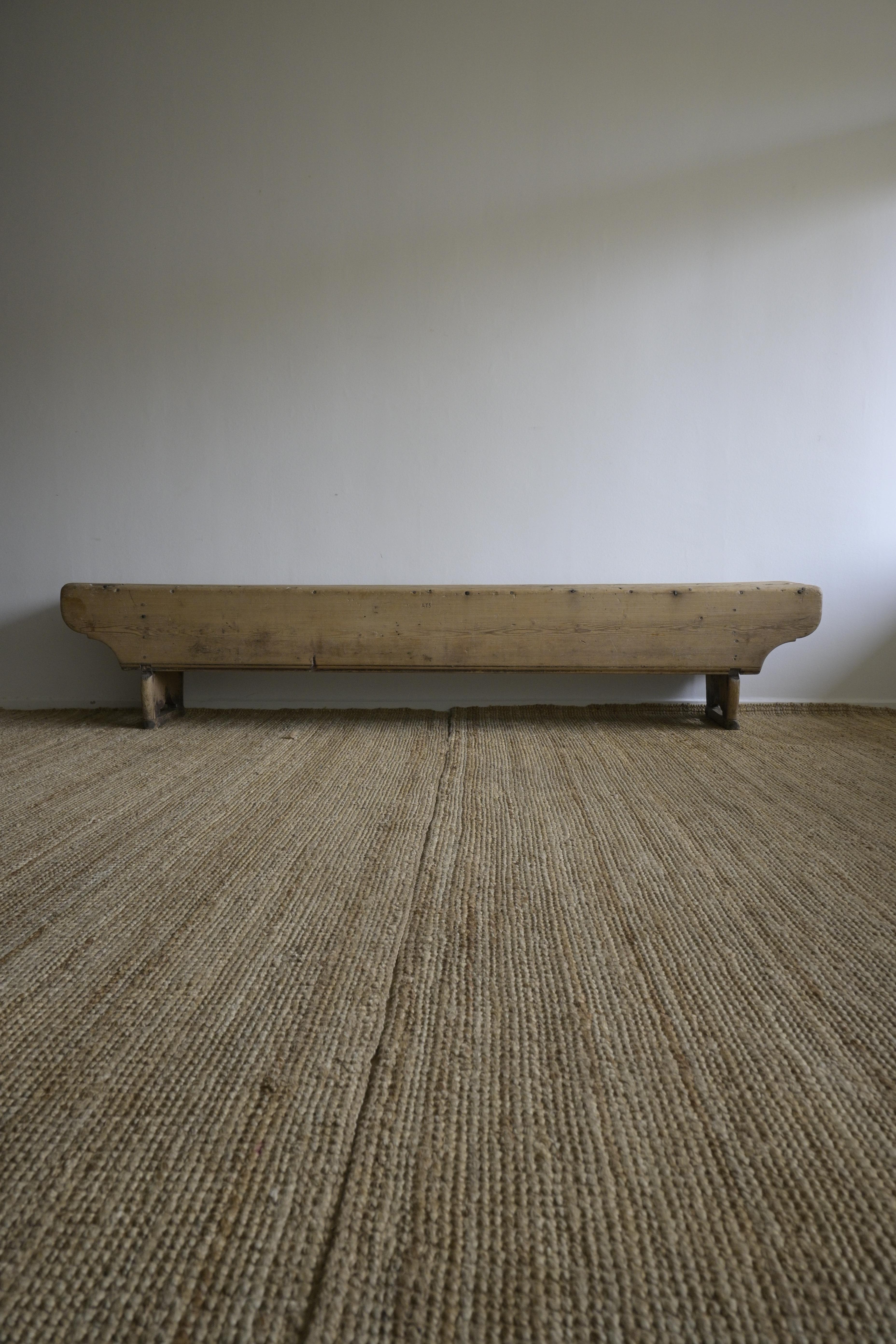 Norwegian Long Bench circa 1780

Sturdy bench with a beautiful patina, antique nails and smooth surfaces.

Made out of pine wood.

Height: 47 cm/18.5 inch
Depth: 43 cm/16.9 inch
Width: 242 cm/95.2 inch