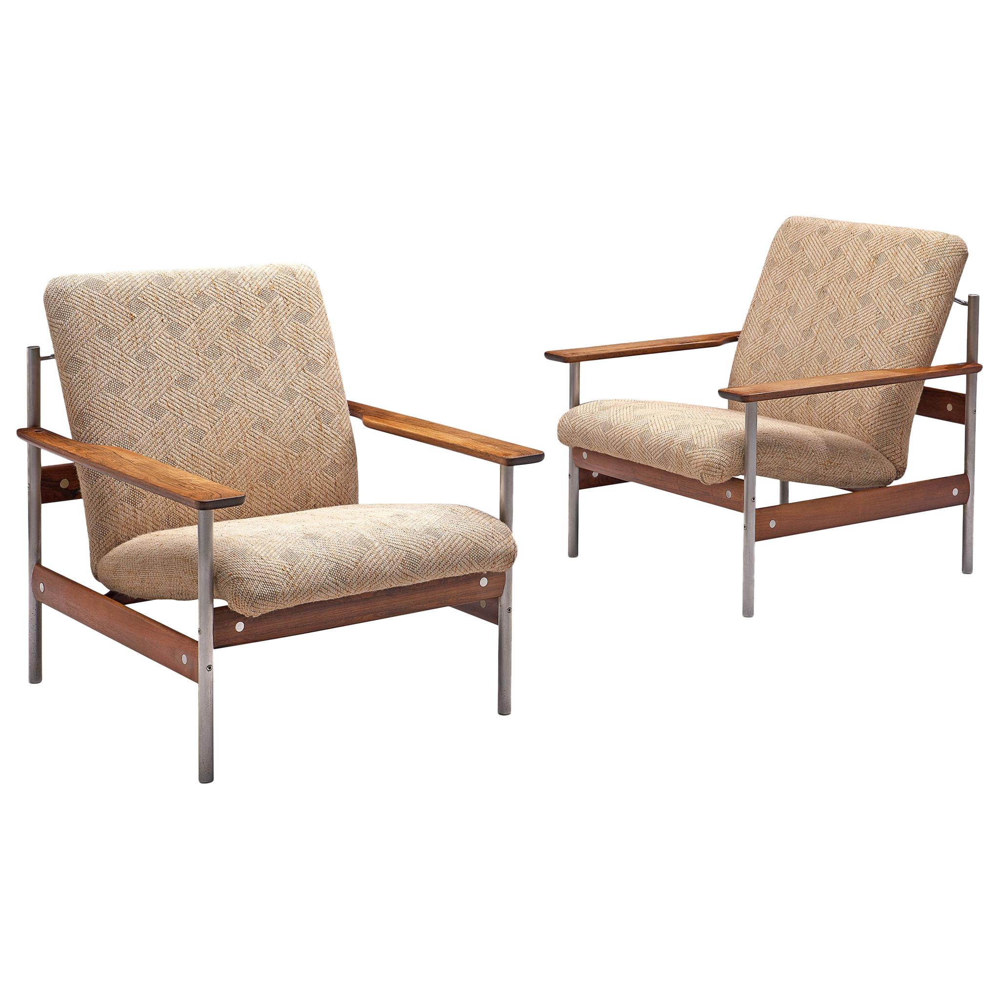 Norwegian Lounge Chairs by Sven Ivar Dysthe in Beige Fabric