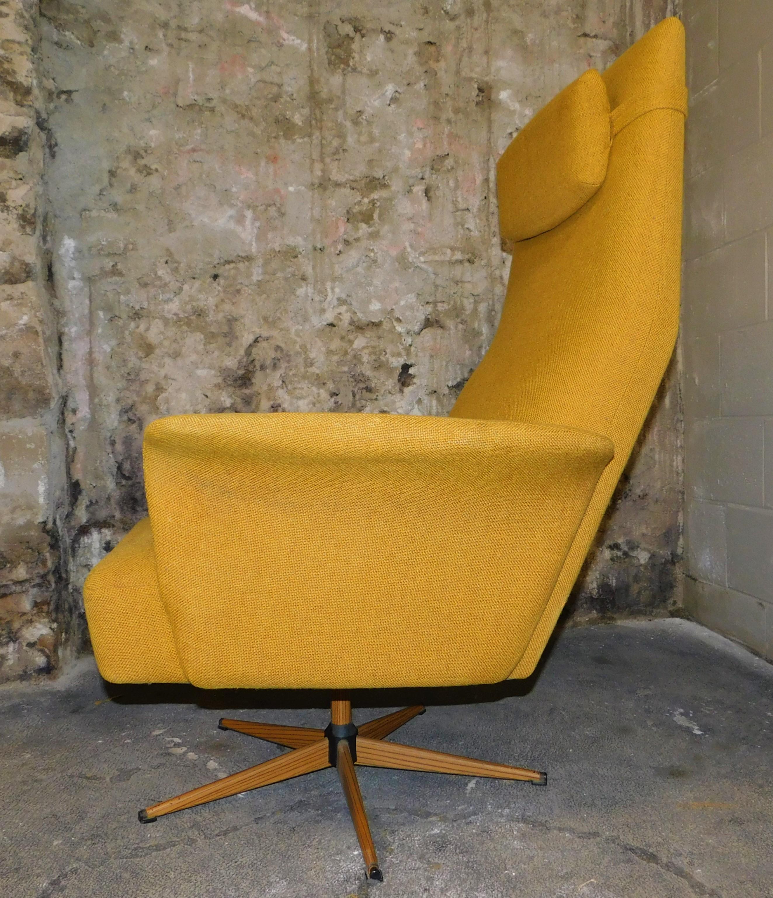 Norwegian Mid-Century Modern Stokke Fabrikker Adjustable Armchair 1