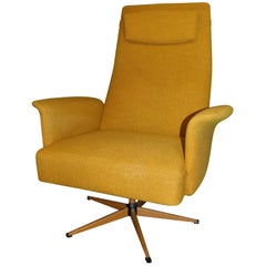 Vintage Norwegian Mid-Century Modern Stokke Fabrikker Adjustable Armchair