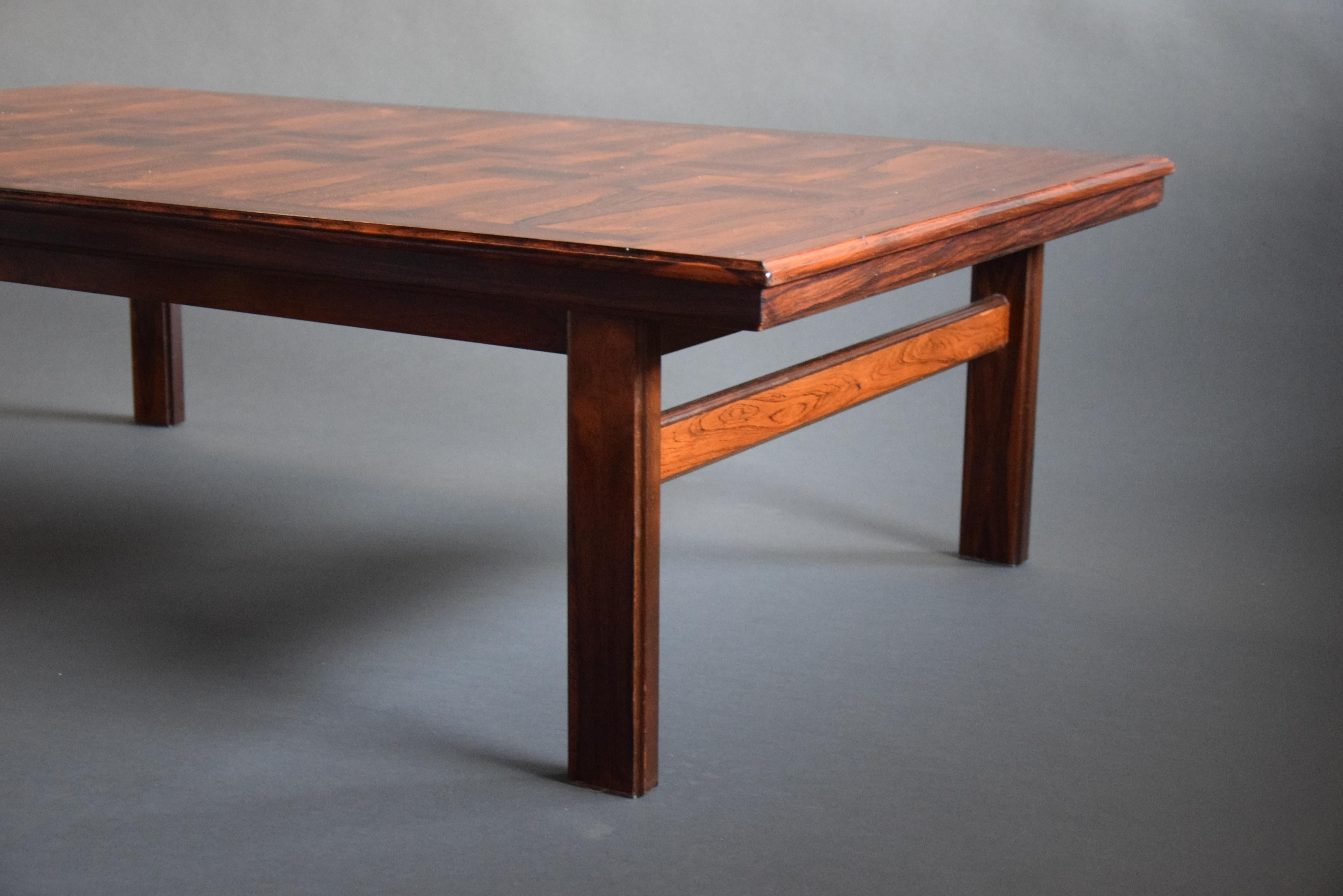 Mid-20th Century Norwegian Mid-Century Modern Wooden Coffee Table For Sale