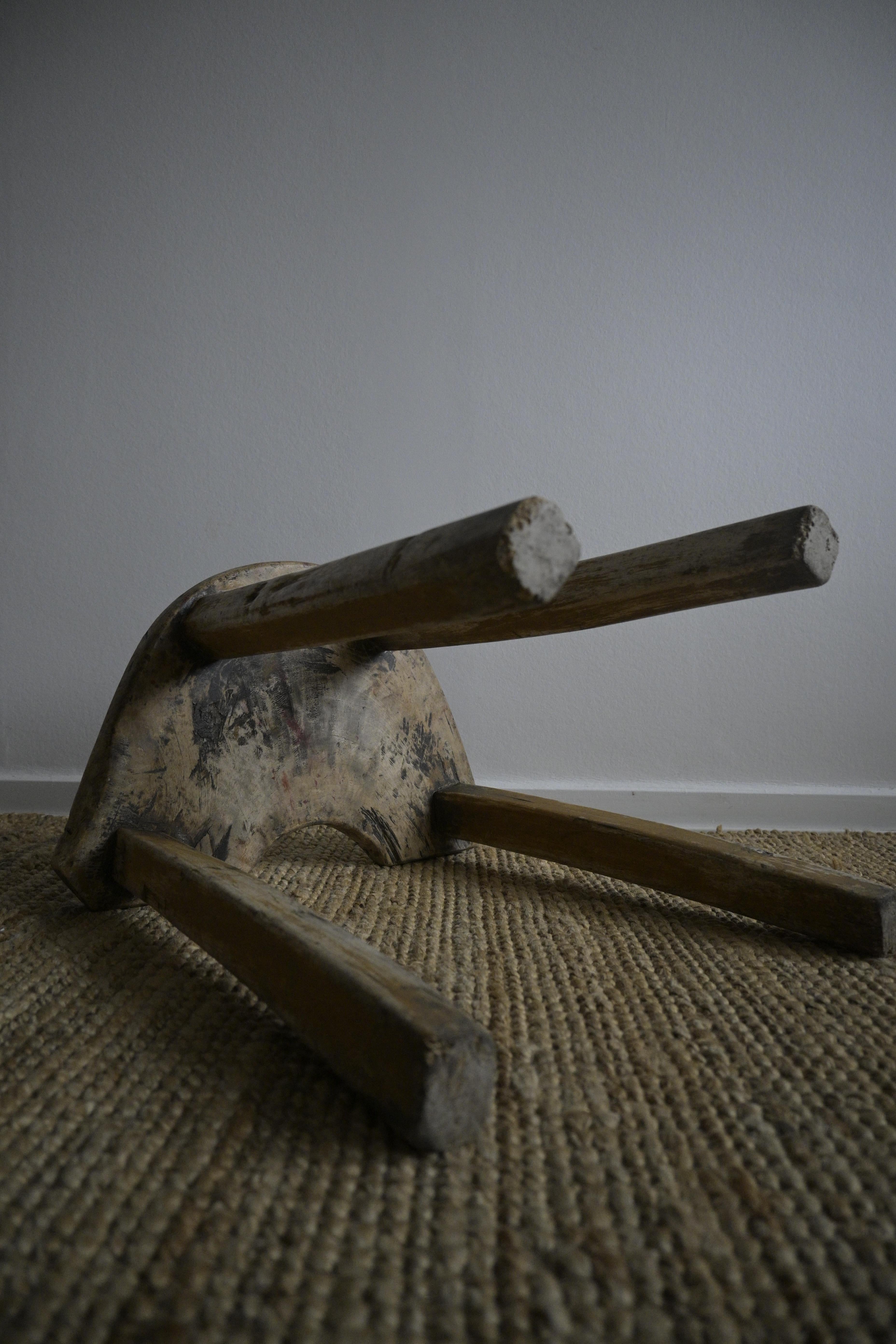Norwegian Milking Stool early 18th-century For Sale 13