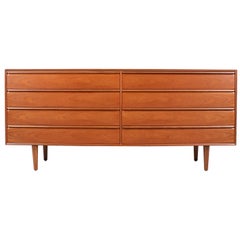 Norwegian Modern 8-Drawer Teak Dresser by Westnofa 