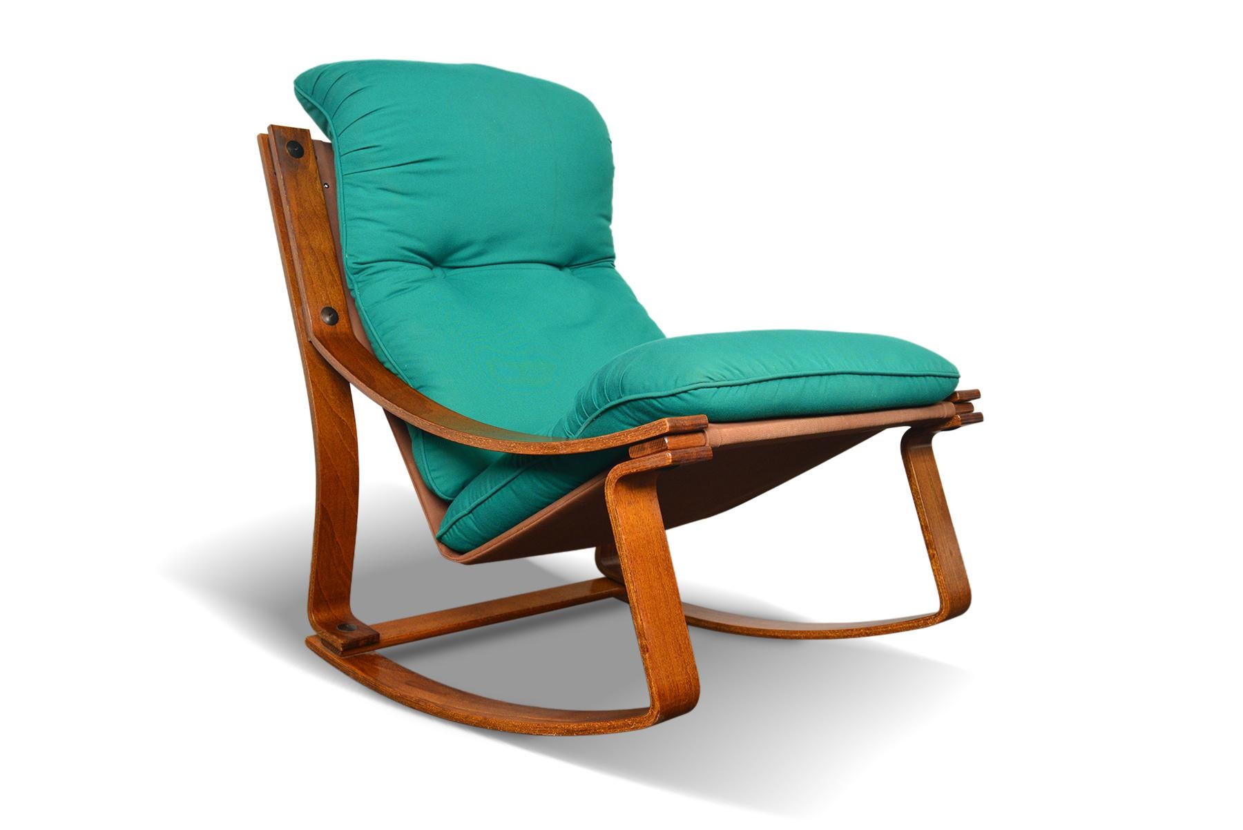 Norwegian Modern Bentwood Rocking Chair For Sale 1