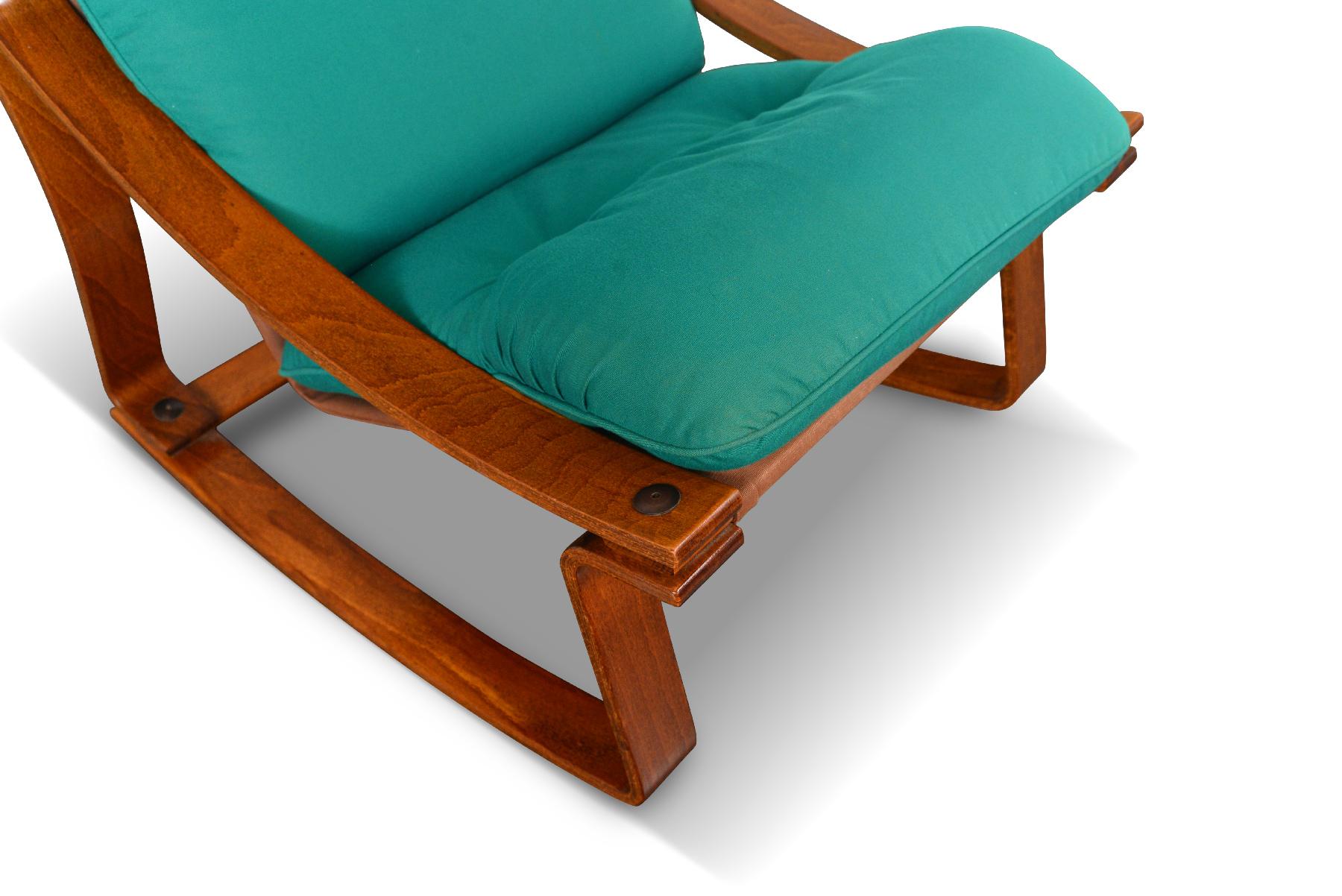 20th Century Norwegian Modern Bentwood Rocking Chair For Sale
