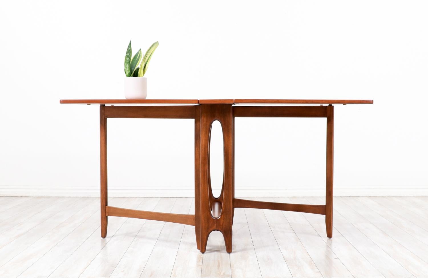 Norwegian Modern Drop-Leaf Teak Dining Tables Set by Bendt Winge 1