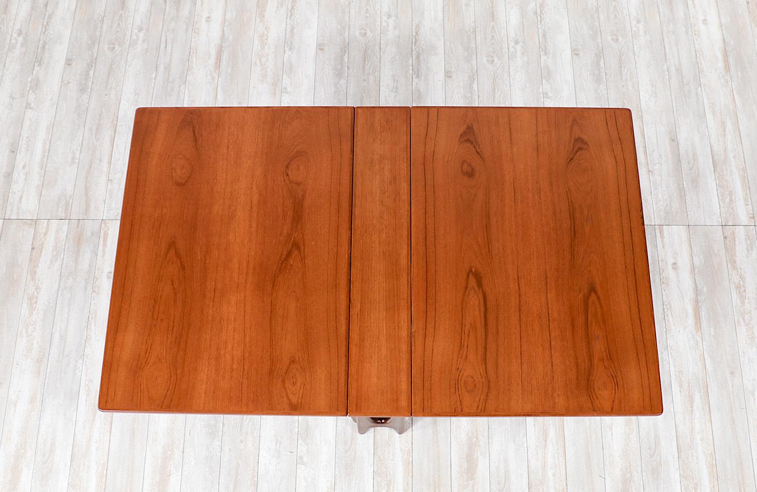 Norwegian Modern Drop-Leaf Teak Dining Tables Set by Bendt Winge 3