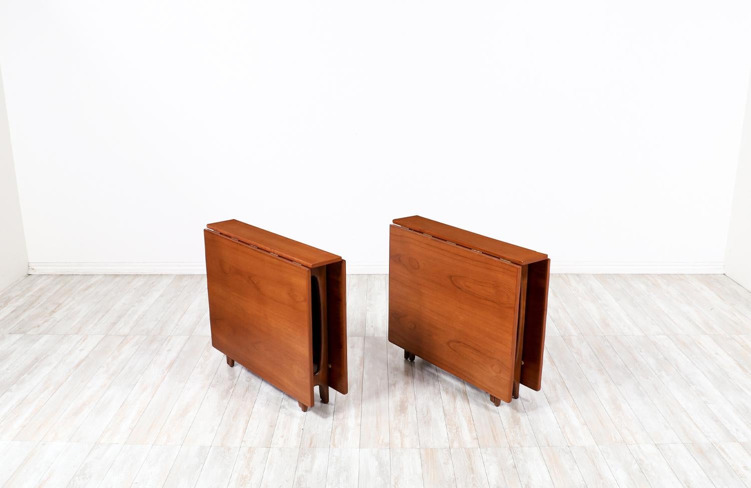 Mid-20th Century Norwegian Modern Drop-Leaf Teak Dining Tables Set by Bendt Winge