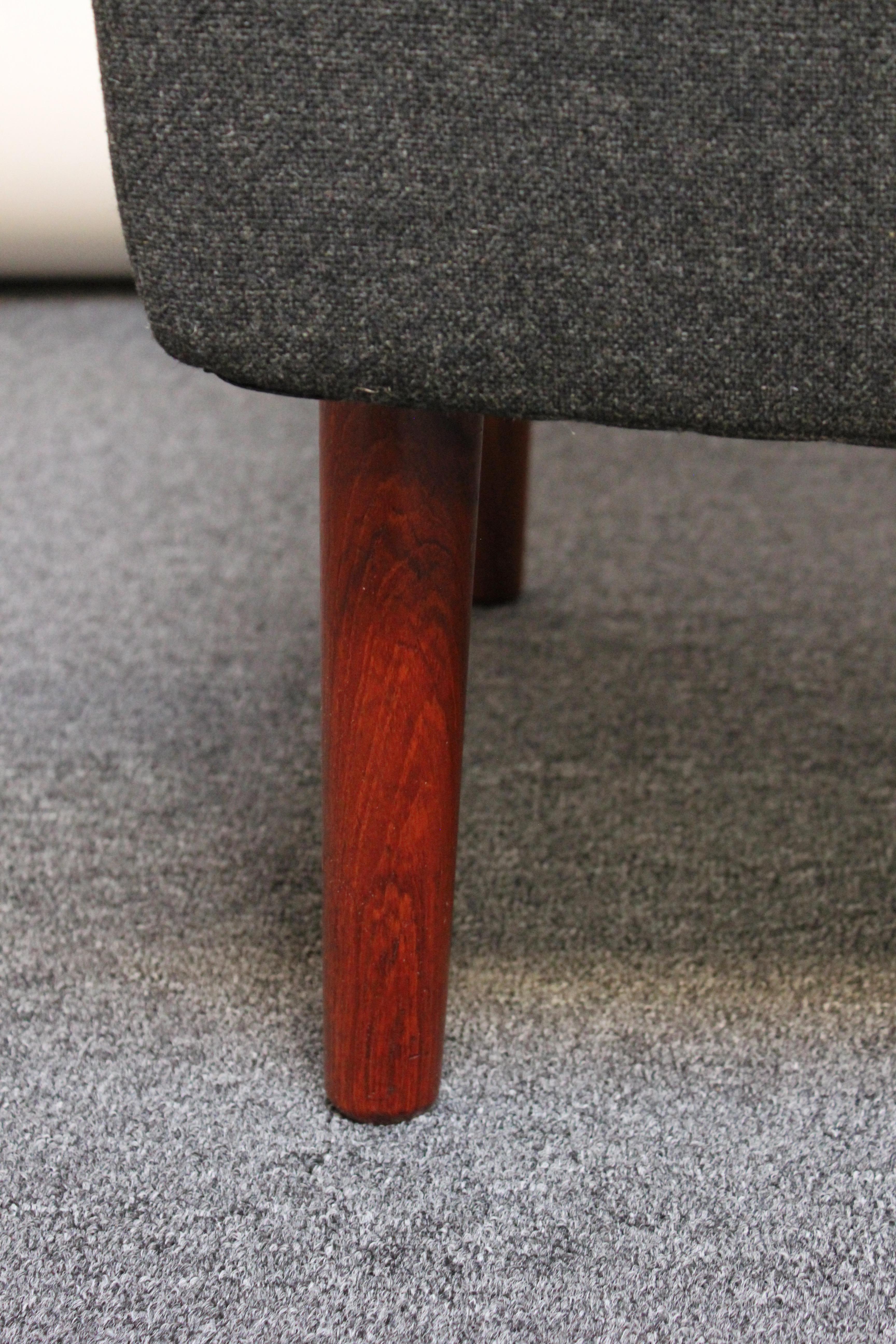 Norwegian Modern Exposed Teak Lounge Chair with Original Upholstery 12
