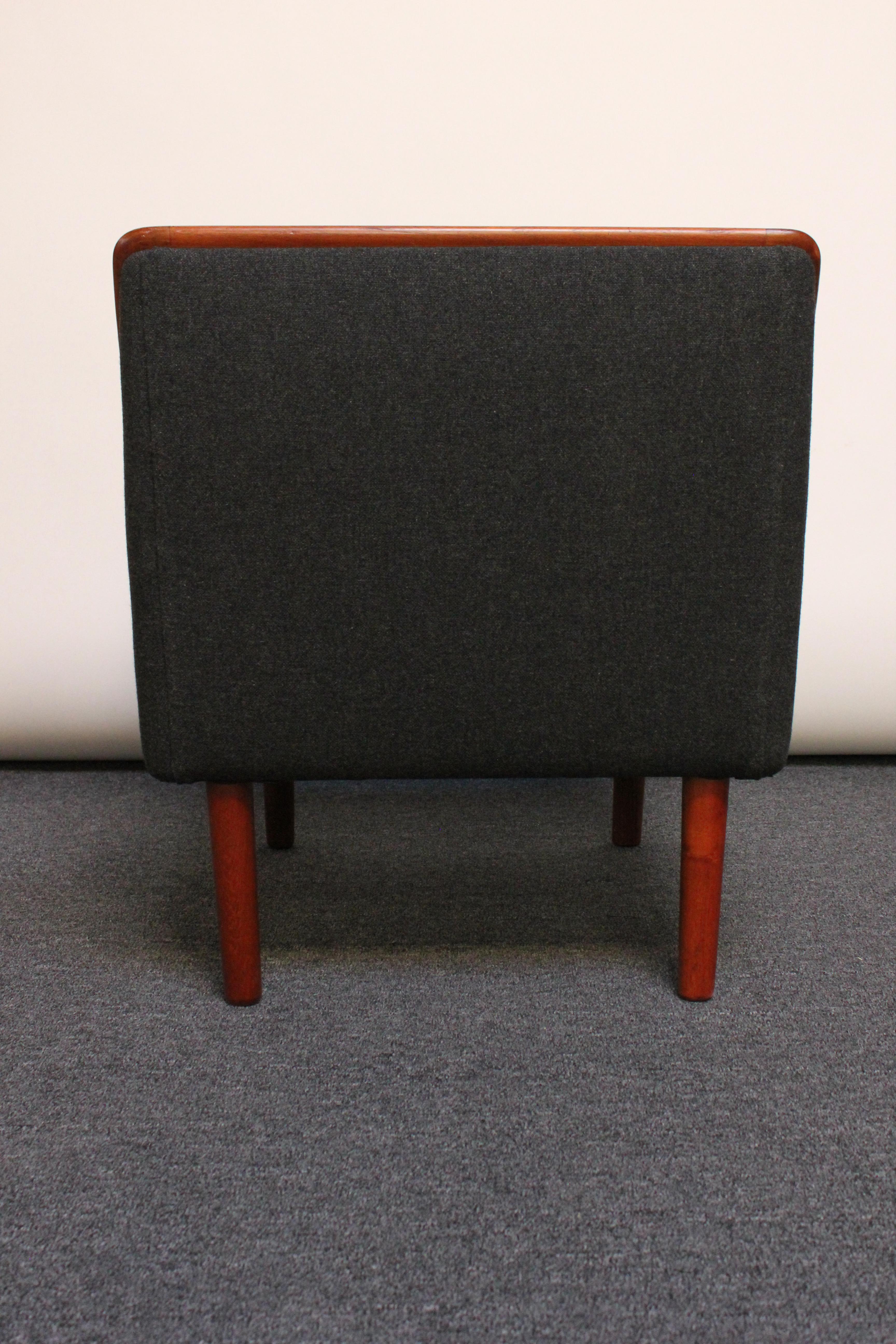 Norwegian Modern Exposed Teak Lounge Chair with Original Upholstery 1