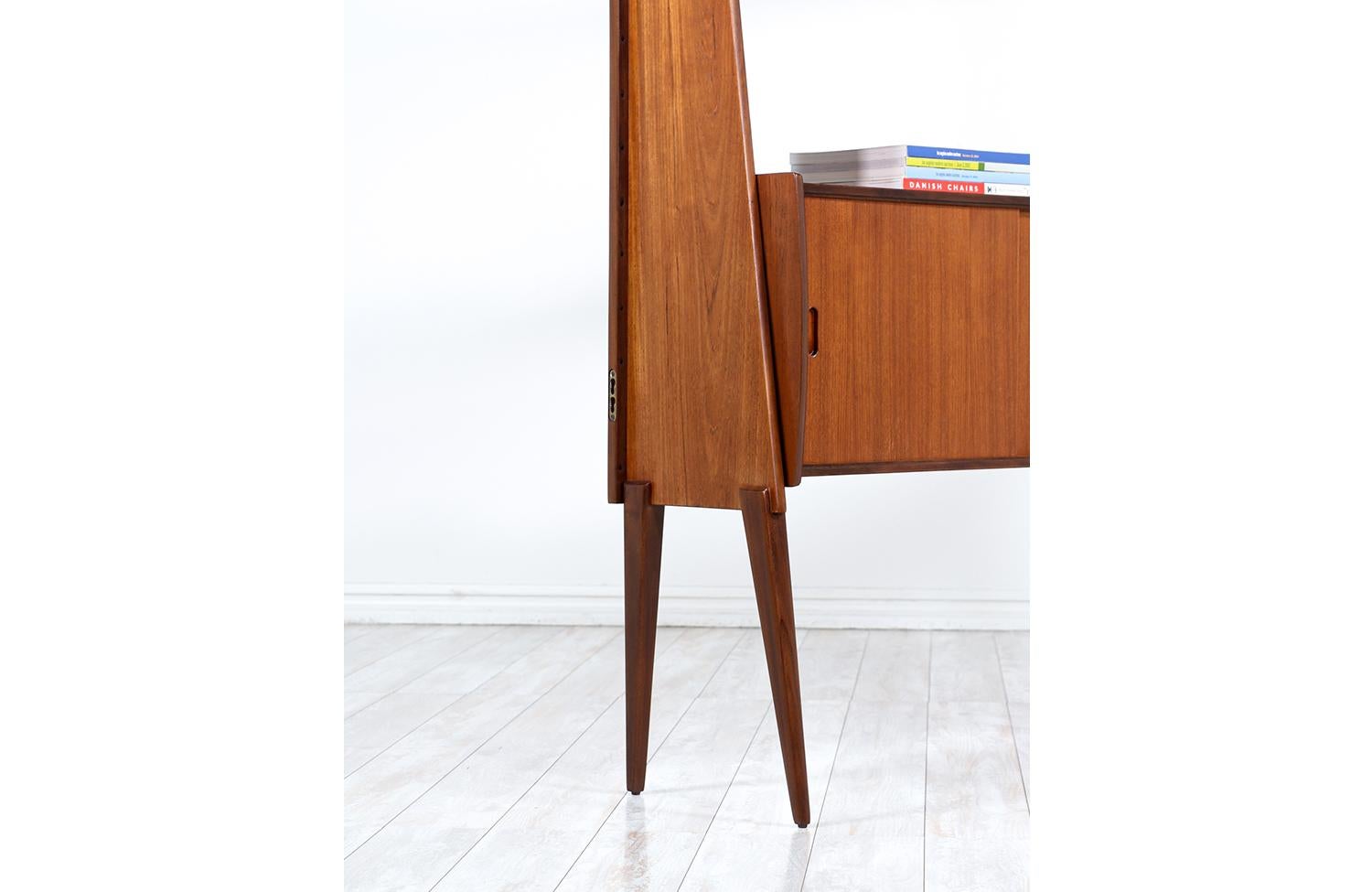Norwegian Modern Free-Standing Modular Teak Bookshelf by Einar Raknes 4