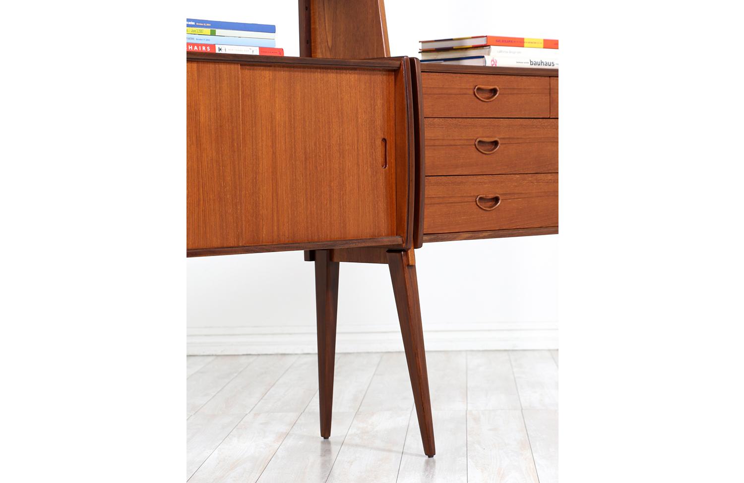 Norwegian Modern Free-Standing Modular Teak Bookshelf by Einar Raknes 5