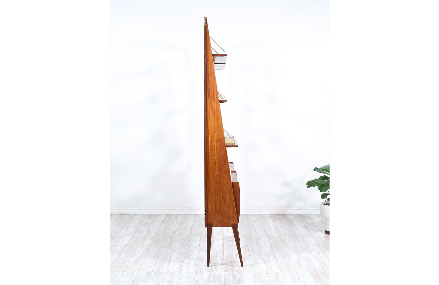 Norwegian Modern Free-Standing Modular Teak Bookshelf by Einar Raknes 7