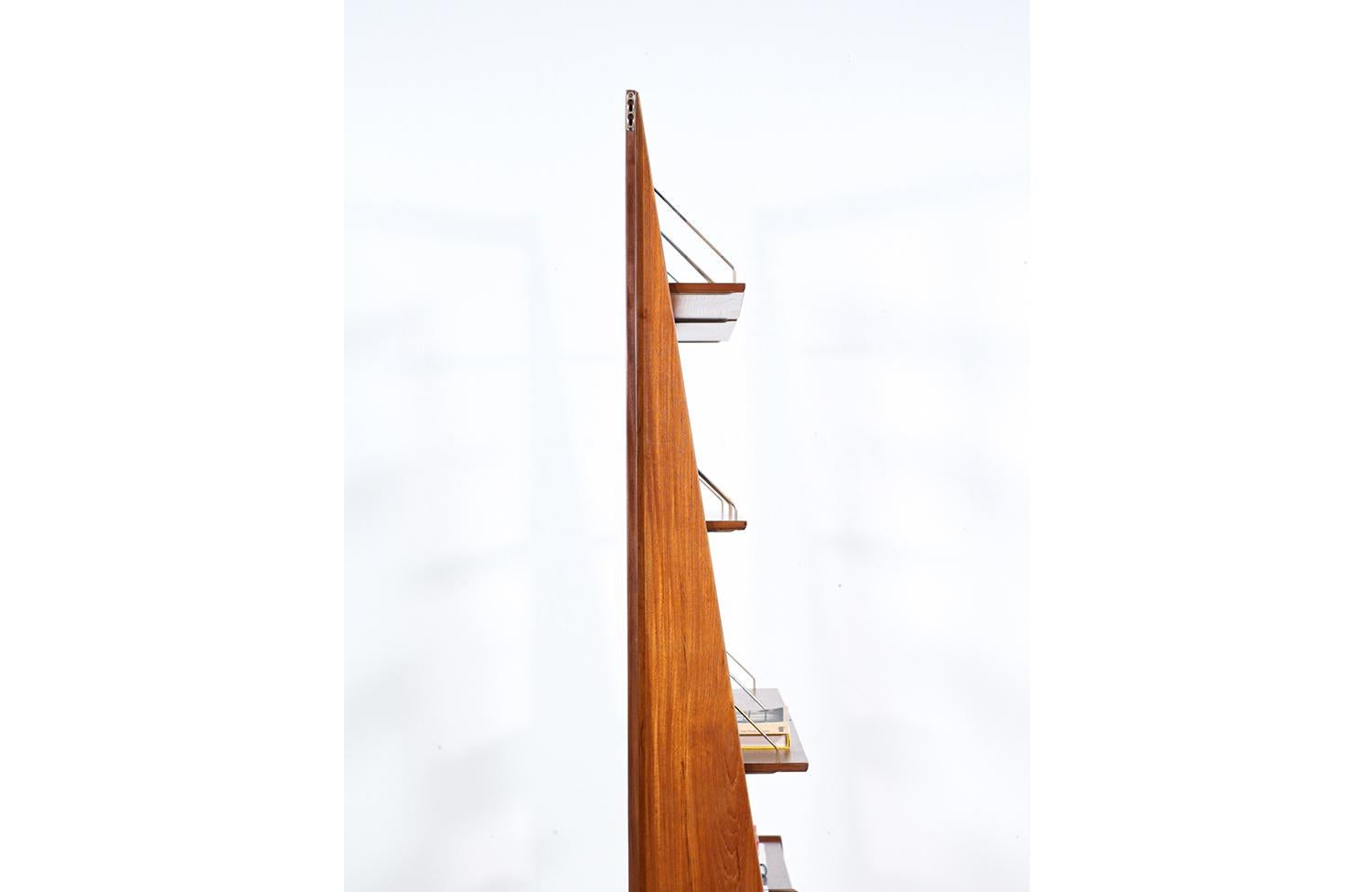 Norwegian Modern Free-Standing Modular Teak Bookshelf by Einar Raknes 8