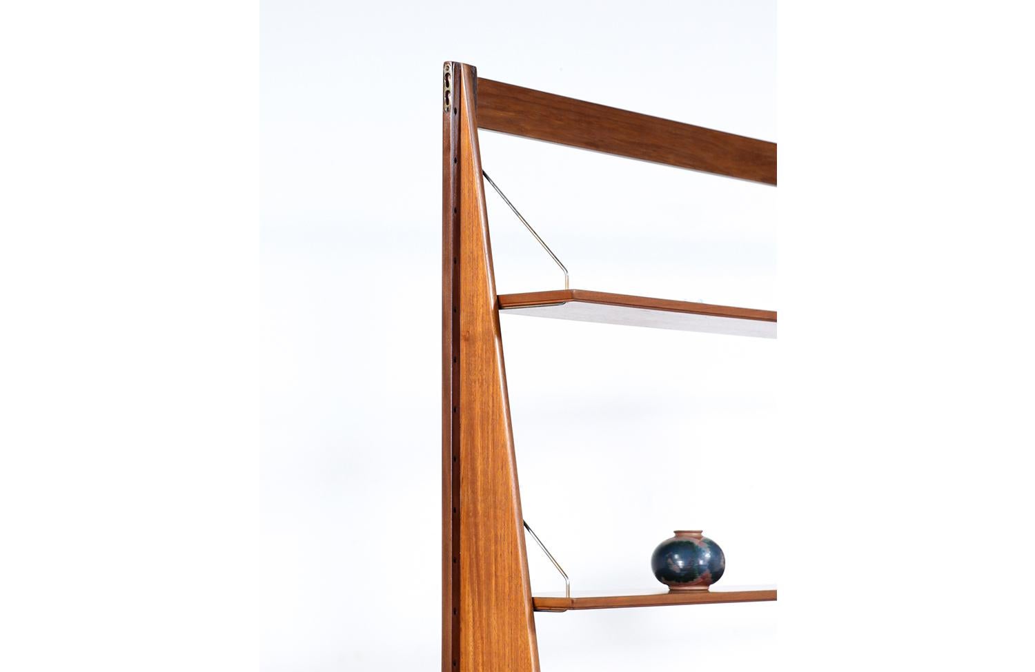 Norwegian Modern Free-Standing Modular Teak Bookshelf by Einar Raknes 1
