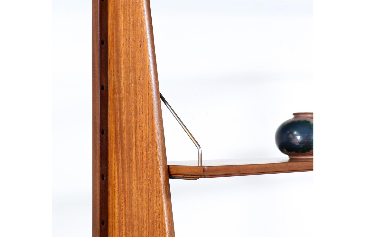 Norwegian Modern Free-Standing Modular Teak Bookshelf by Einar Raknes 2