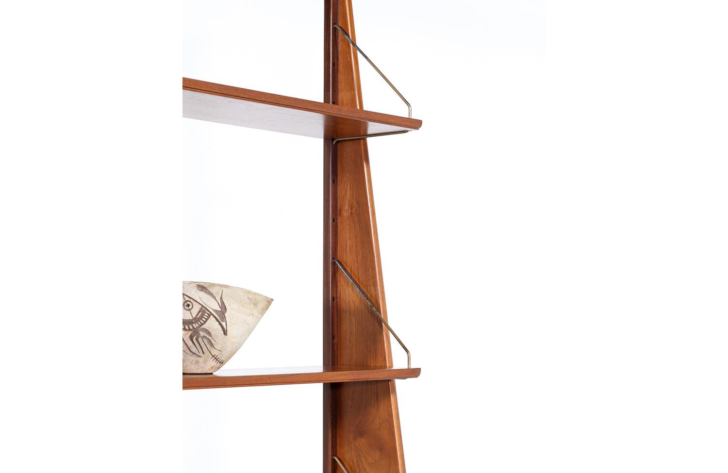 Norwegian Modern Free-Standing Modular Teak Bookshelf by Einar Raknes 3