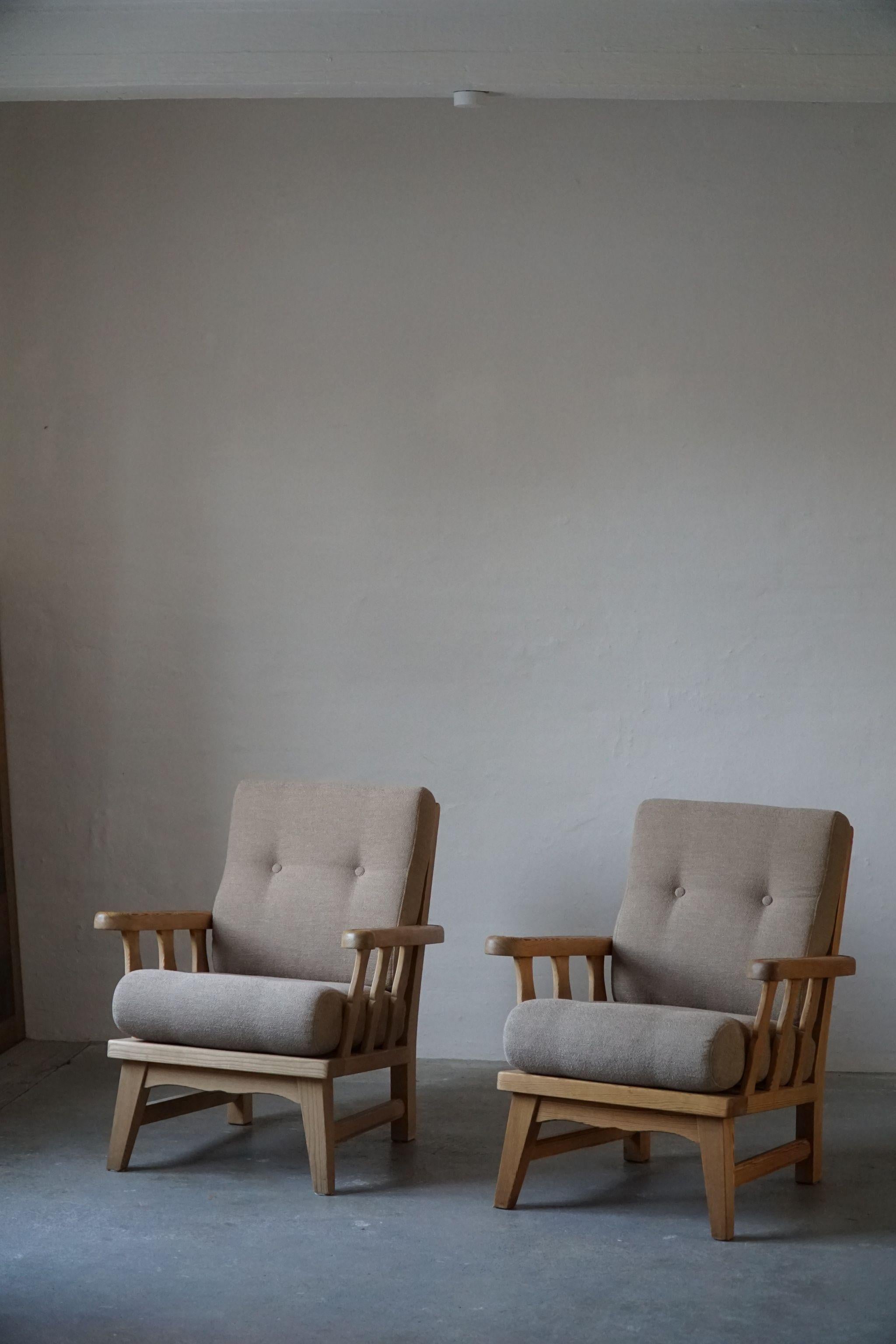 Norwegian Modern Solid Pine Lounge Chairs by Krogenæs Möbler, 1960s 12