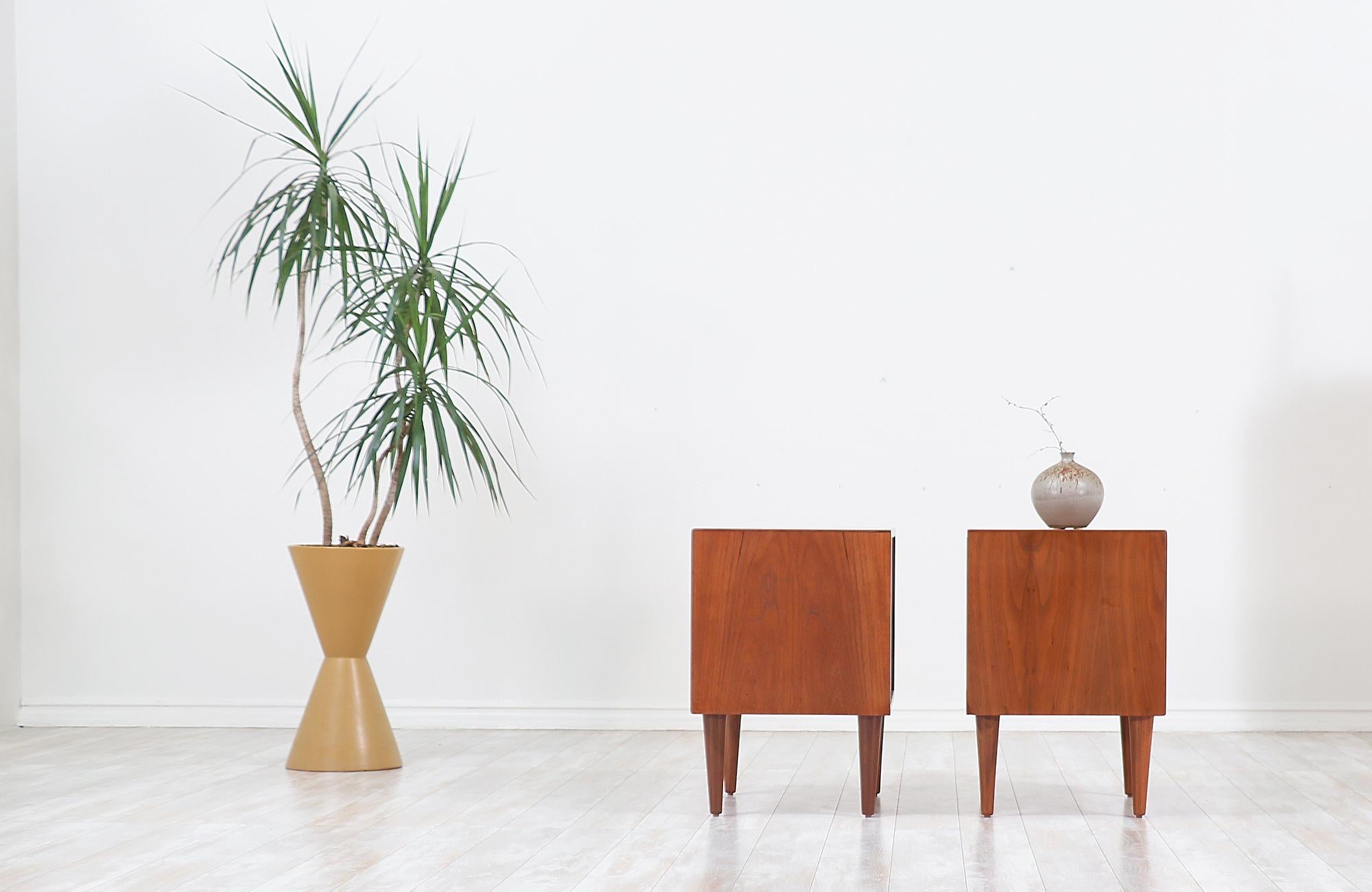 Mid-20th Century Norwegian Modern Walnut Nightstands by Westnofa