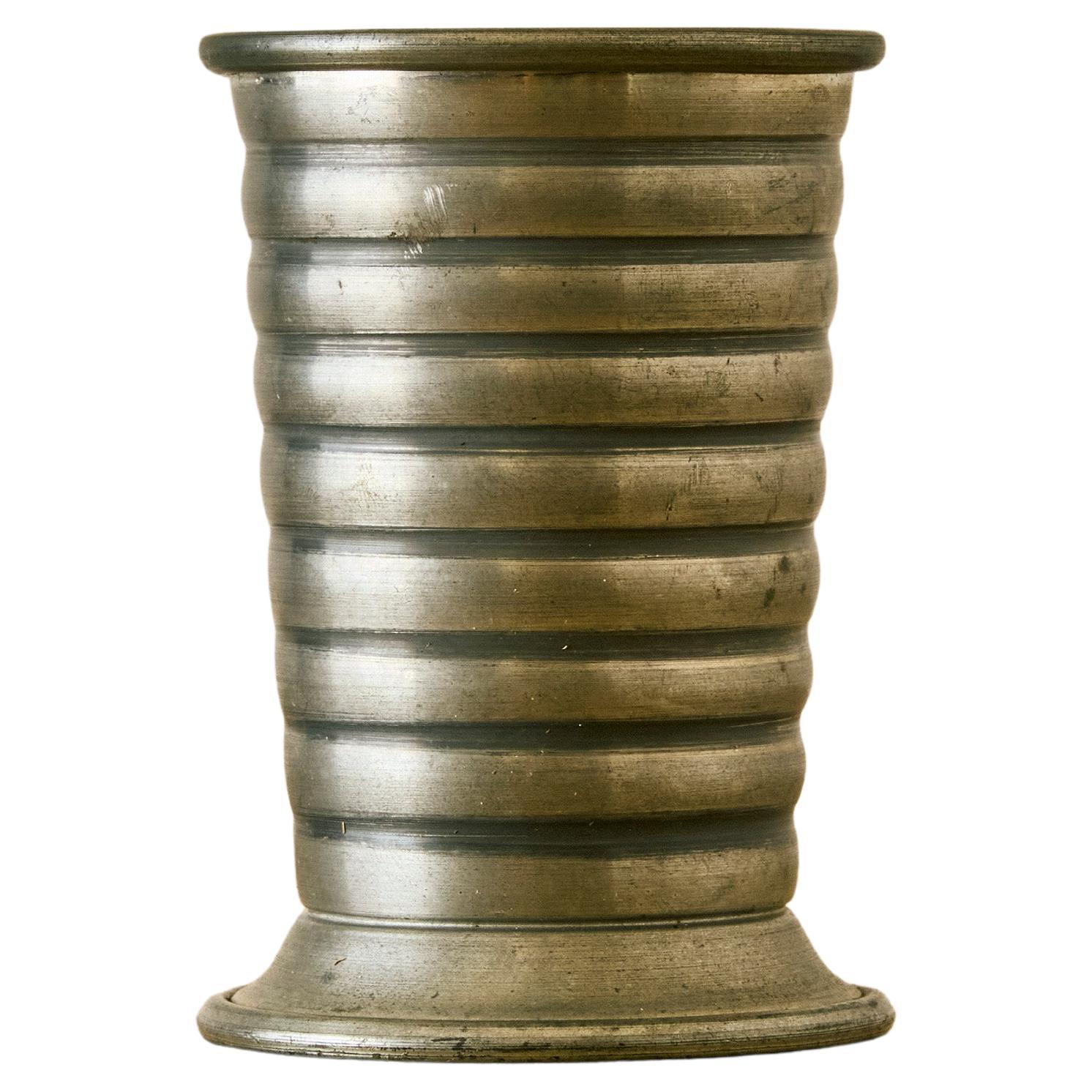 Norwegischer Zinnbecher/Vase, ca. 1930er Jahre