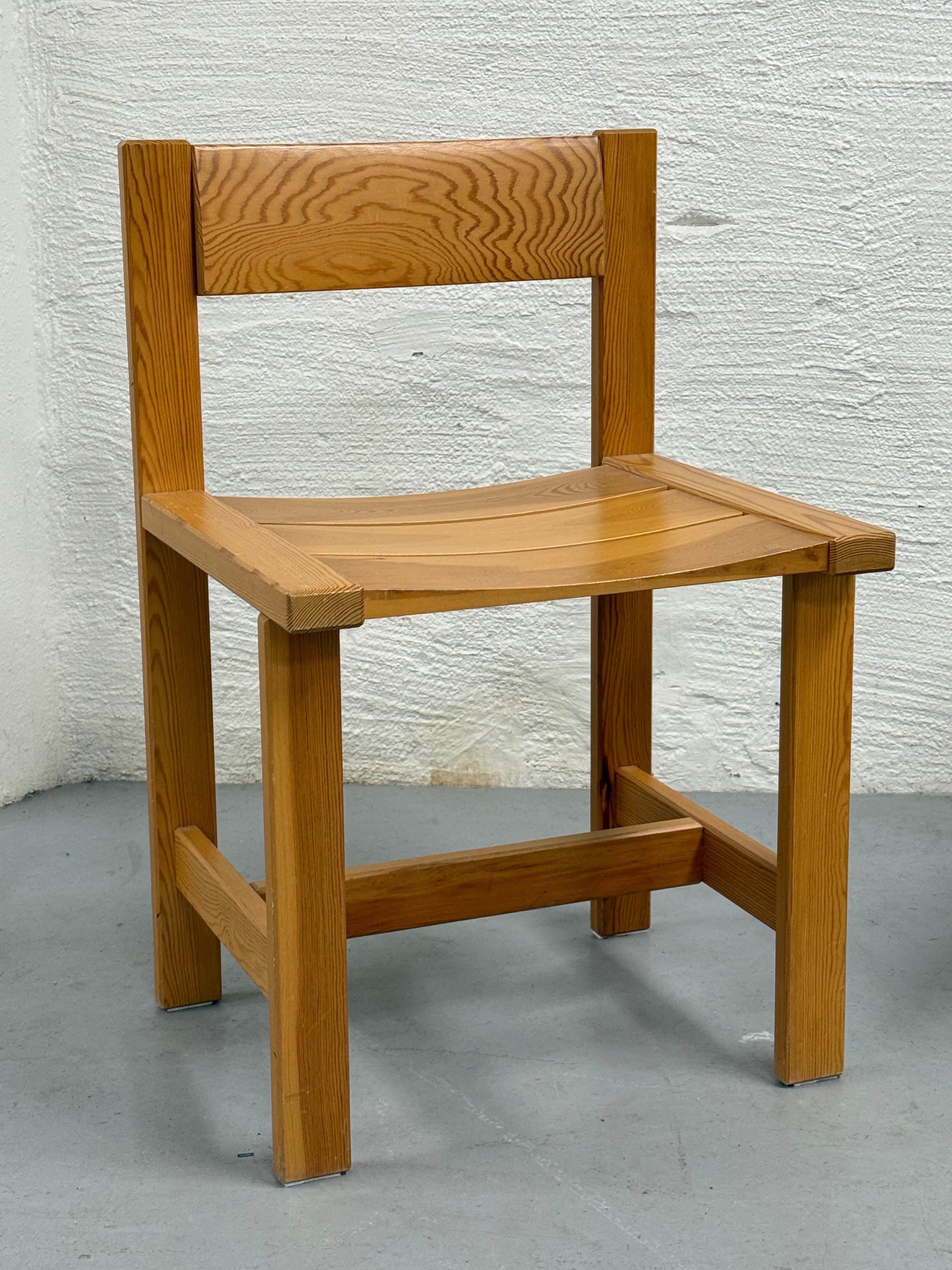 Chaises norvégiennes en pin par Edvin Helseth, Norvège, années 1970 en vente 4