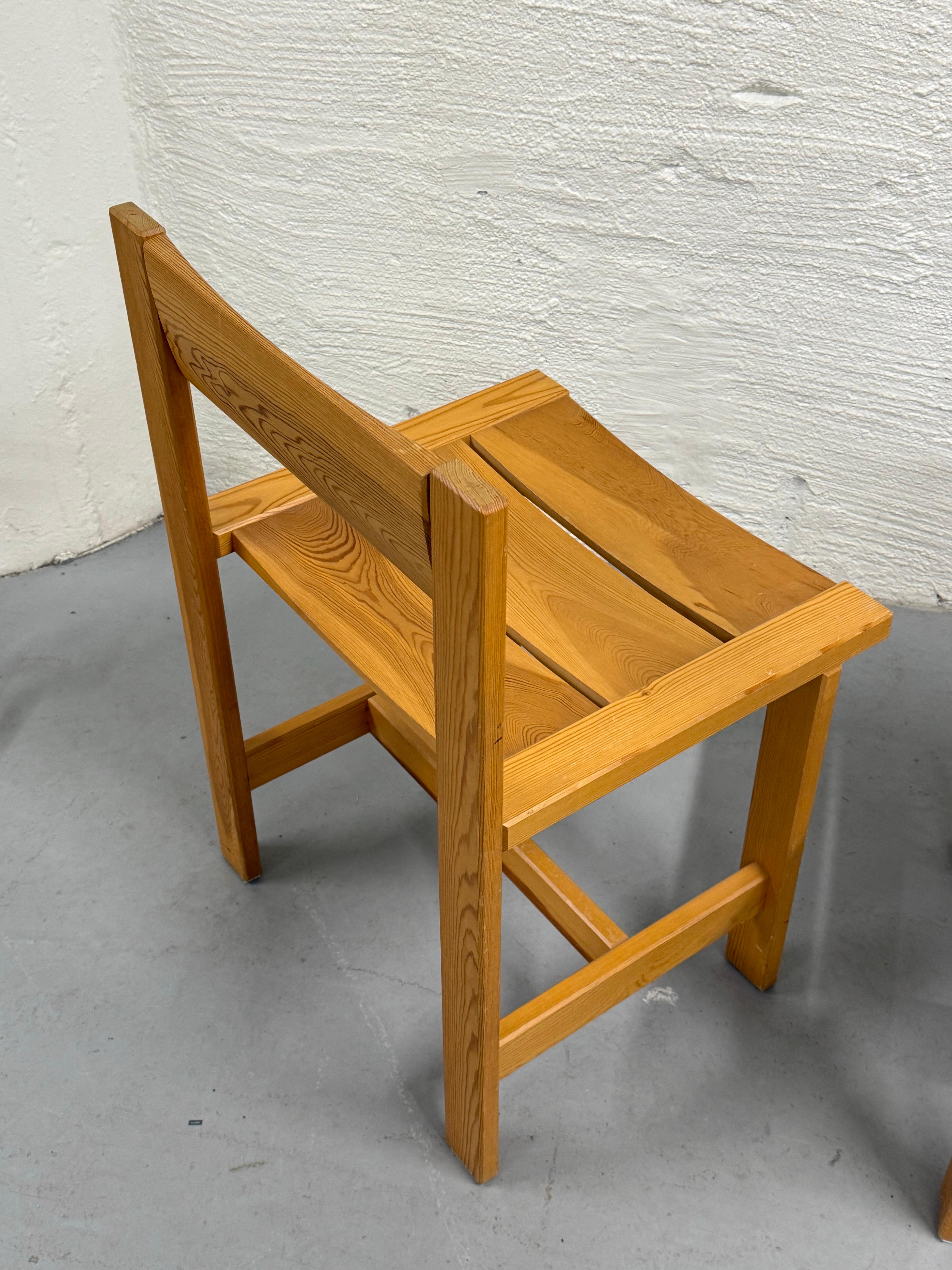 Chaises norvégiennes en pin par Edvin Helseth, Norvège, années 1970 en vente 5