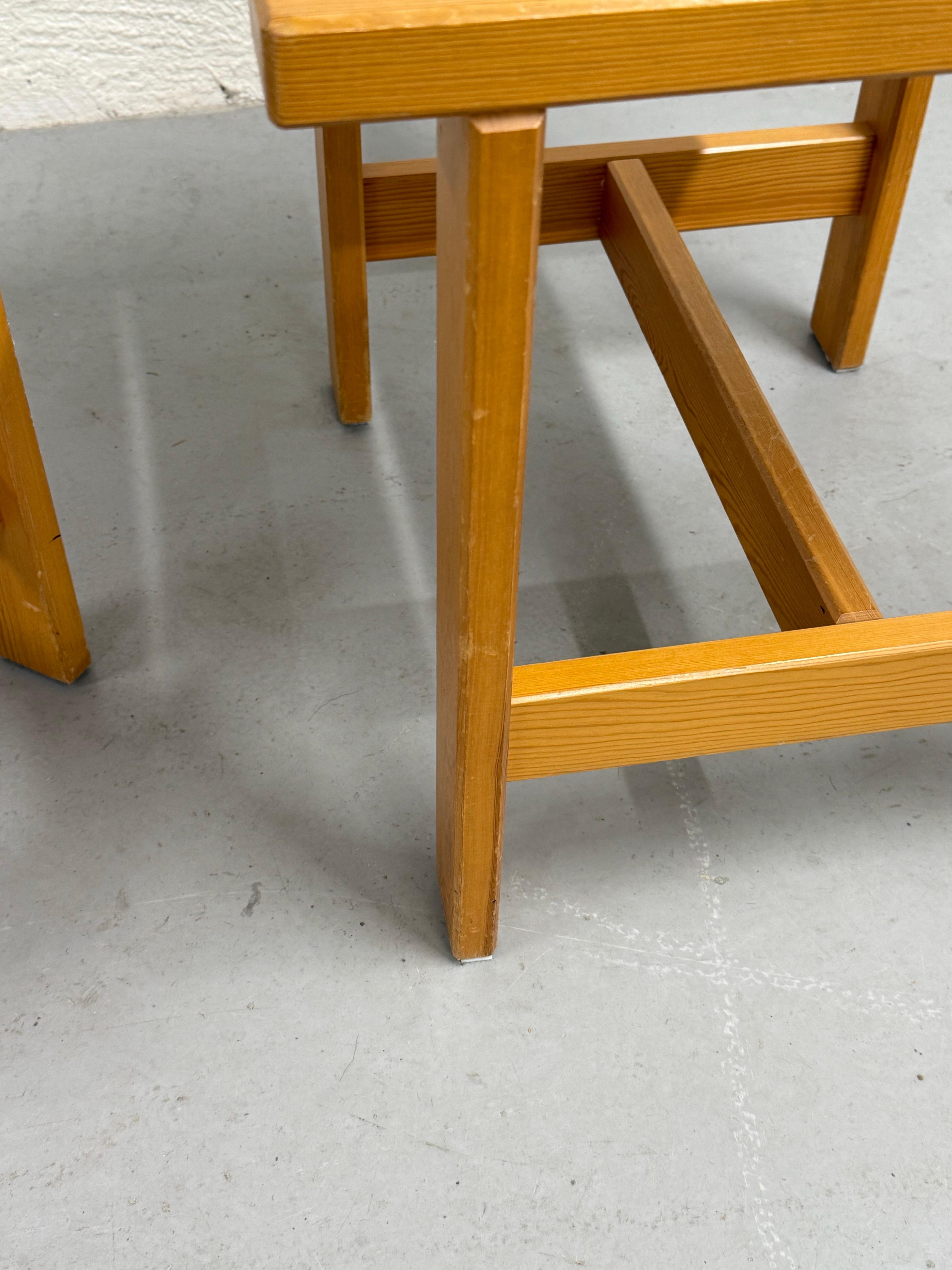 Scandinave moderne Chaises norvégiennes en pin par Edvin Helseth, Norvège, années 1970 en vente