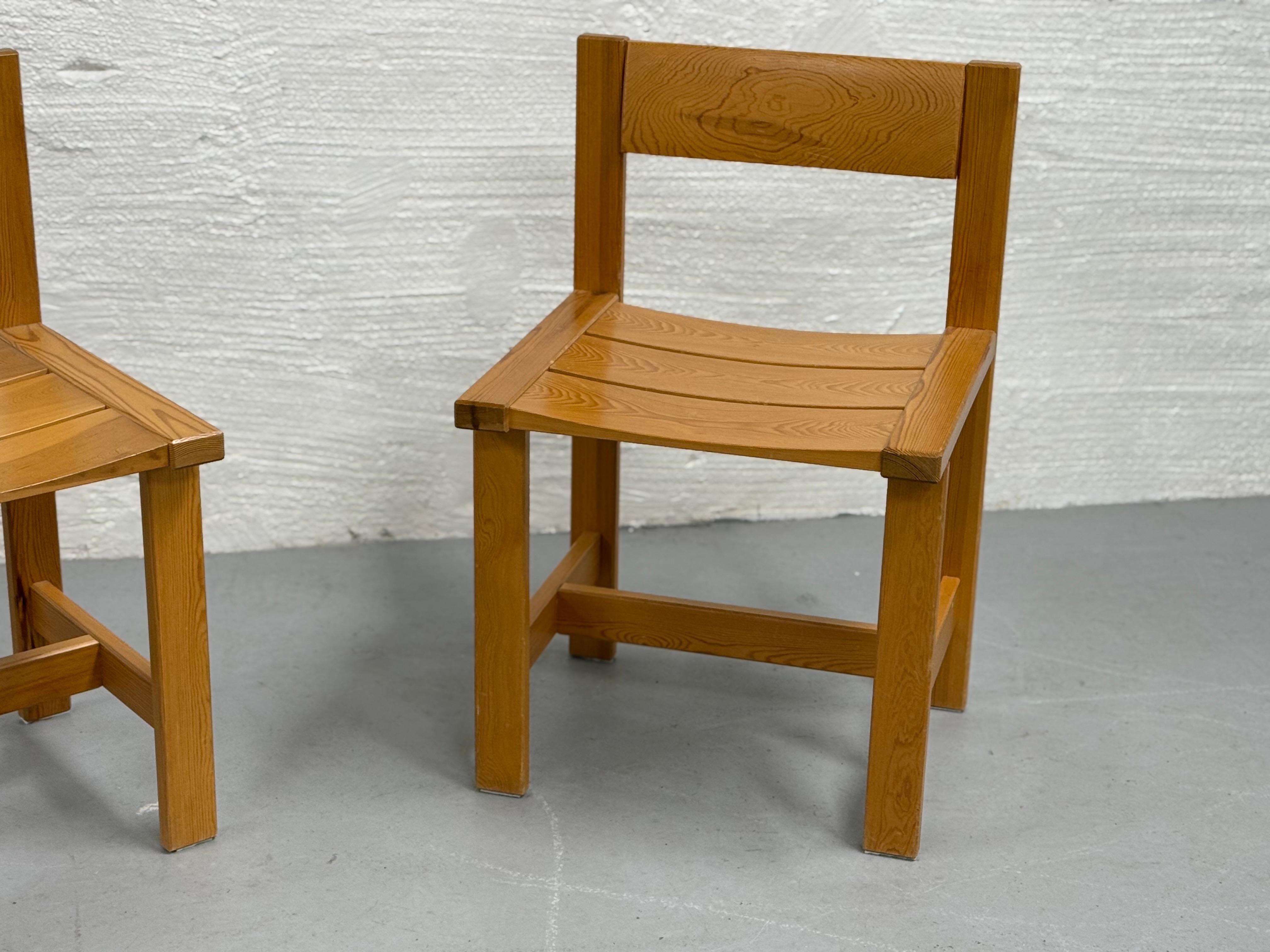 Pin Chaises norvégiennes en pin par Edvin Helseth, Norvège, années 1970 en vente