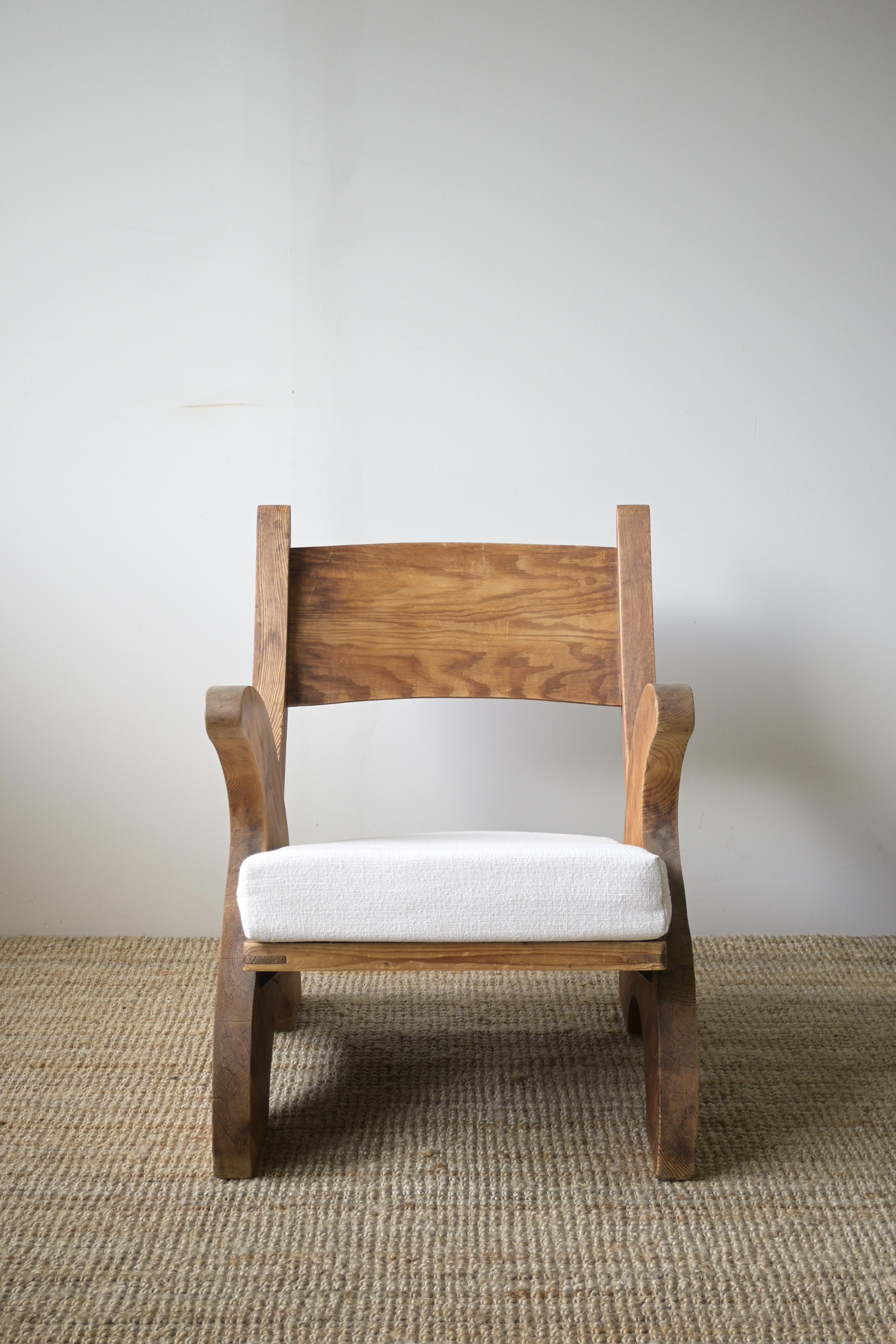 Chaise longue en pin norvégien, vers 1940 en vente 4