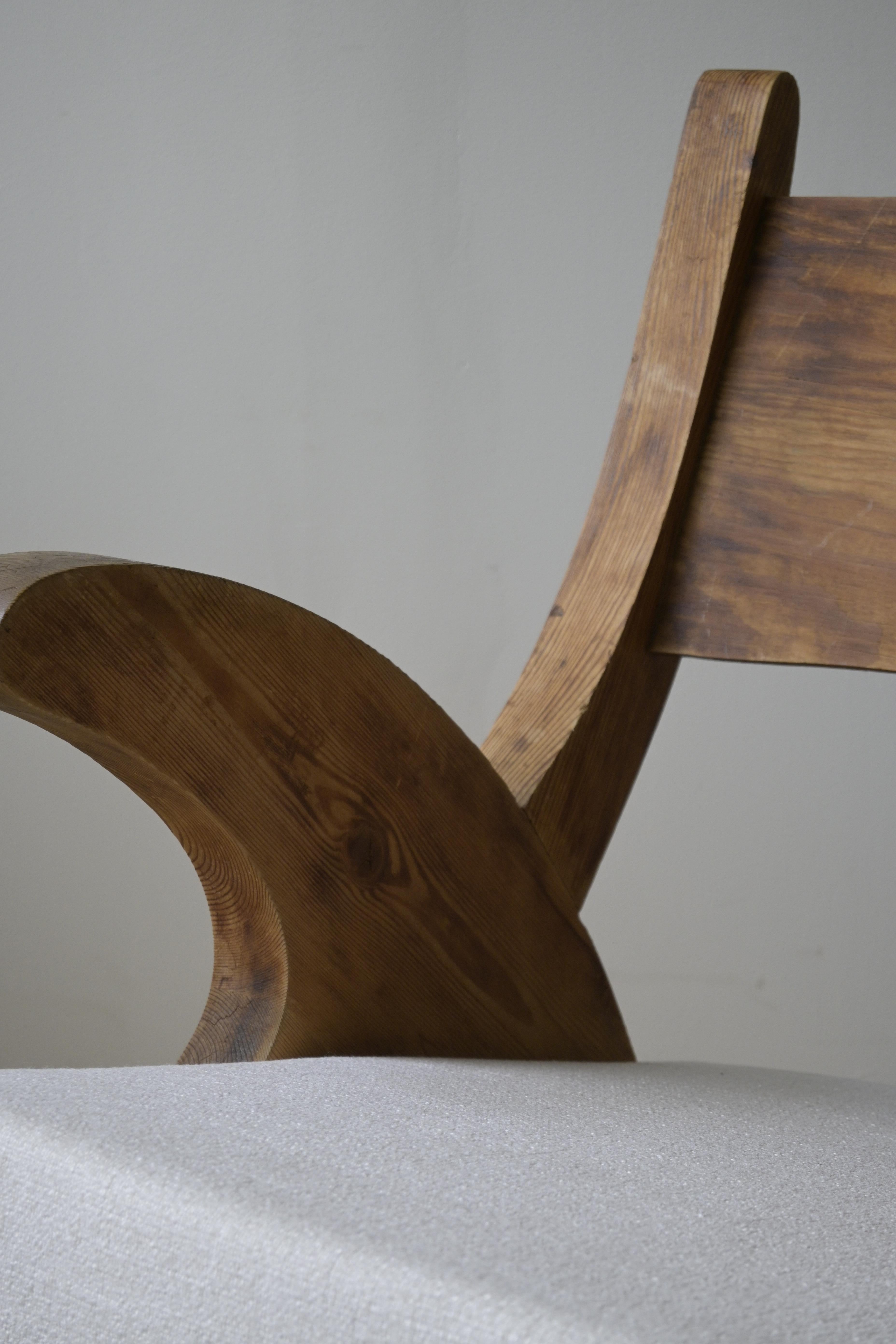 Chaise longue en pin norvégien, vers 1940 en vente 2
