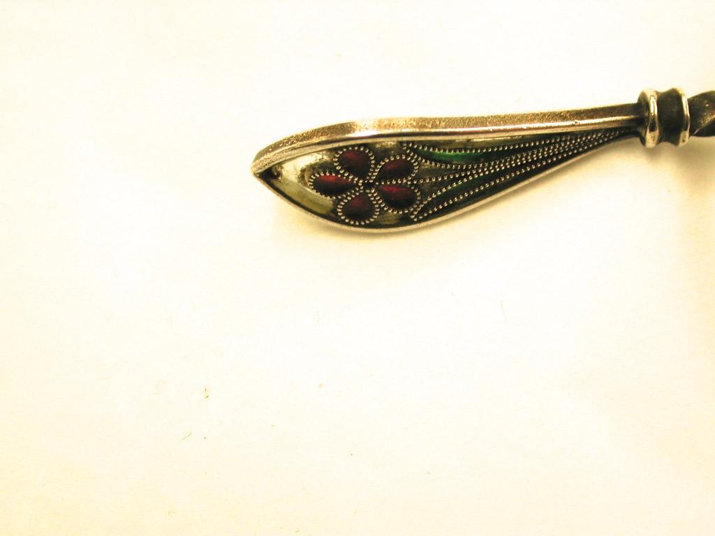 Norwegian Plique-a-Jour and Silver Decorative Spoon, circa 1900 2