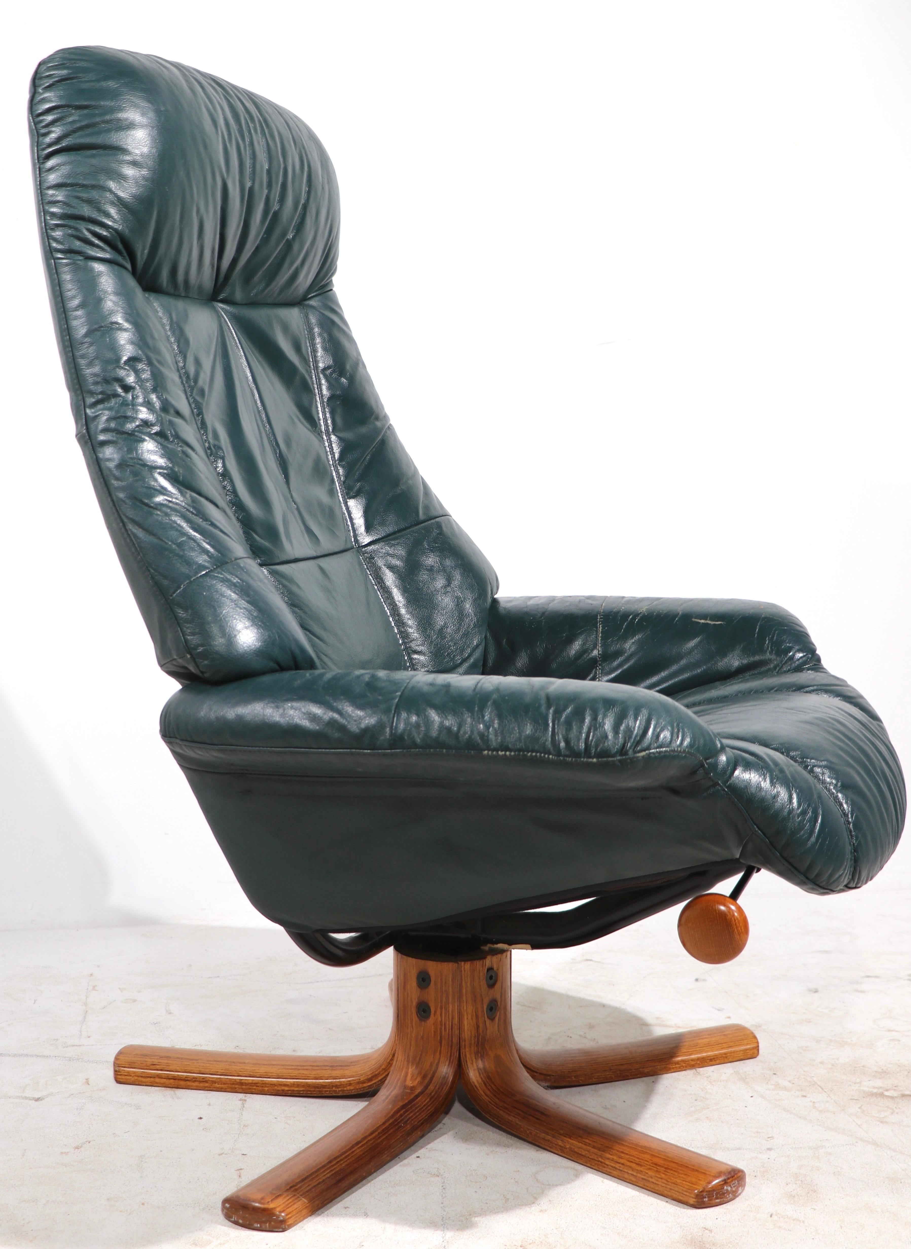 green leather recliner