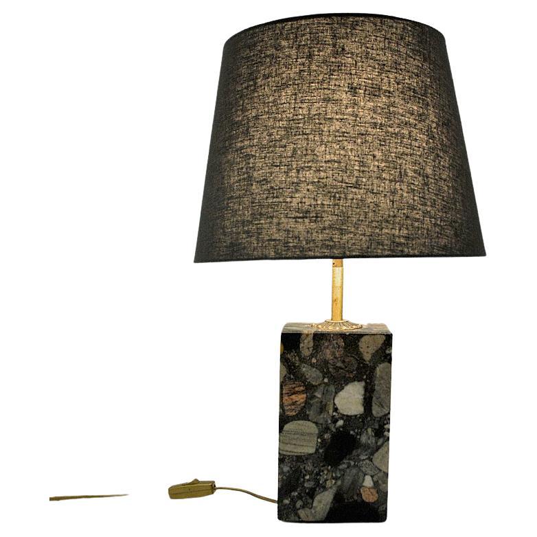 Scandinavian Modern Norwegian Rectangular Stoneware `Conglo` Tablelamp 1980s For Sale