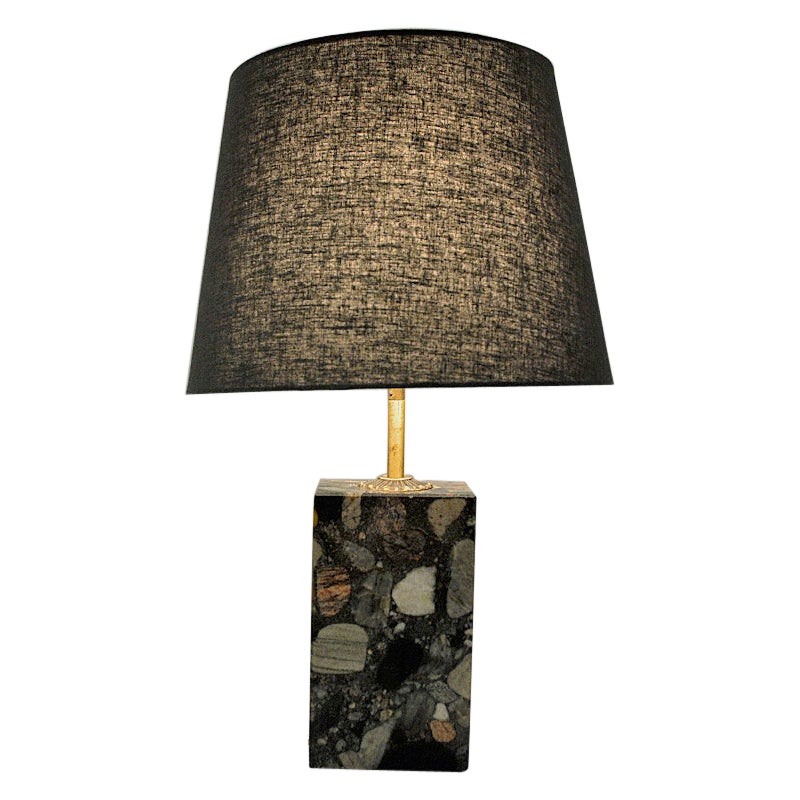Late 20th Century Norwegian Rectangular Stoneware `Conglo` Tablelamp 1980s For Sale