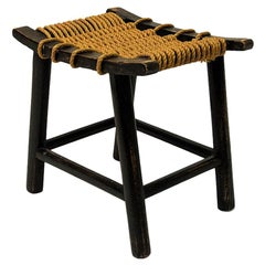 Norwegian Rope Seat Oak Stool by Anne-Lise Aas, 1930s-1940s