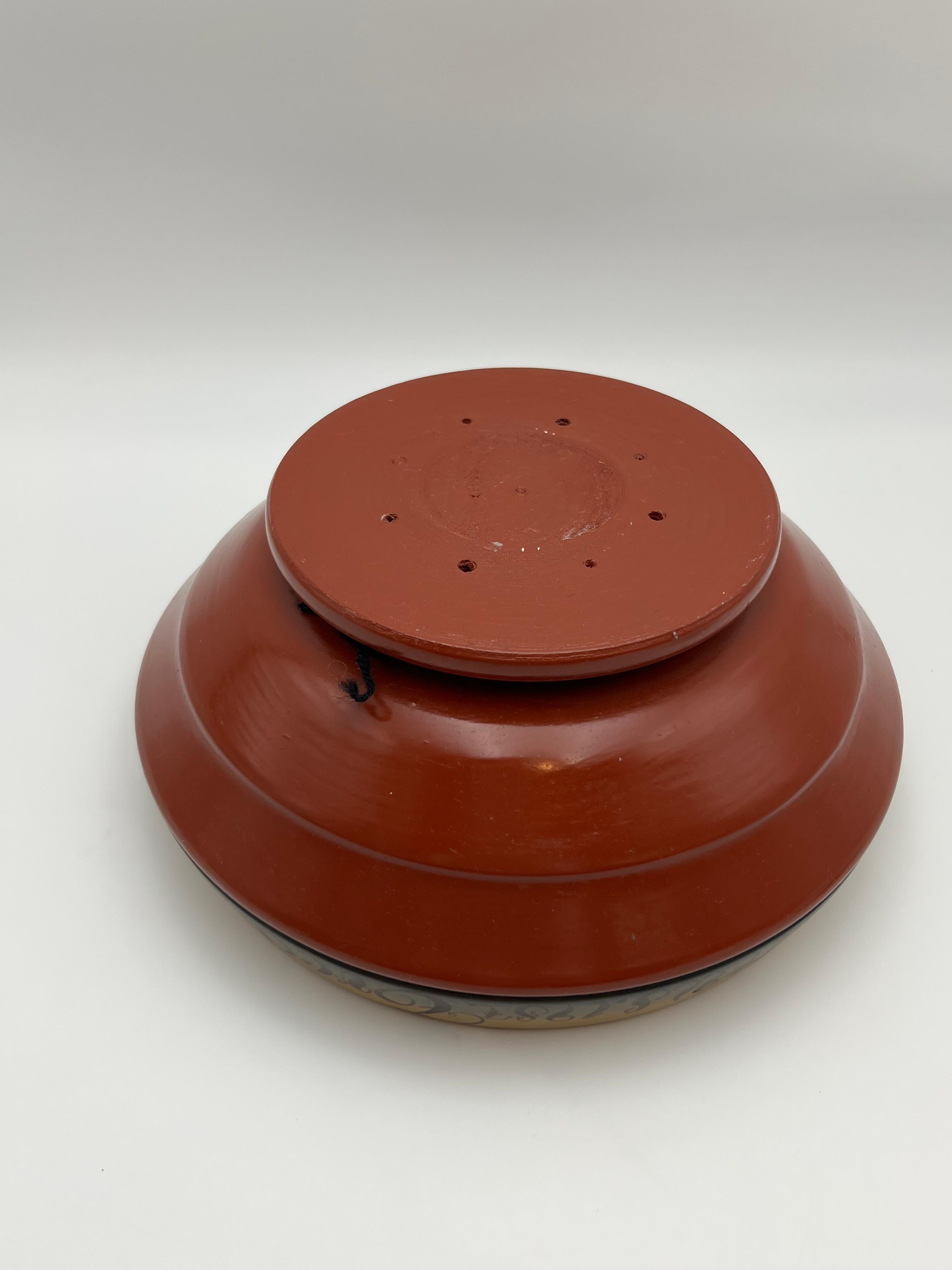 Bol à bière norvégien Rosemaling - Art populaire du Telemark peint à la main (1987) en vente 2