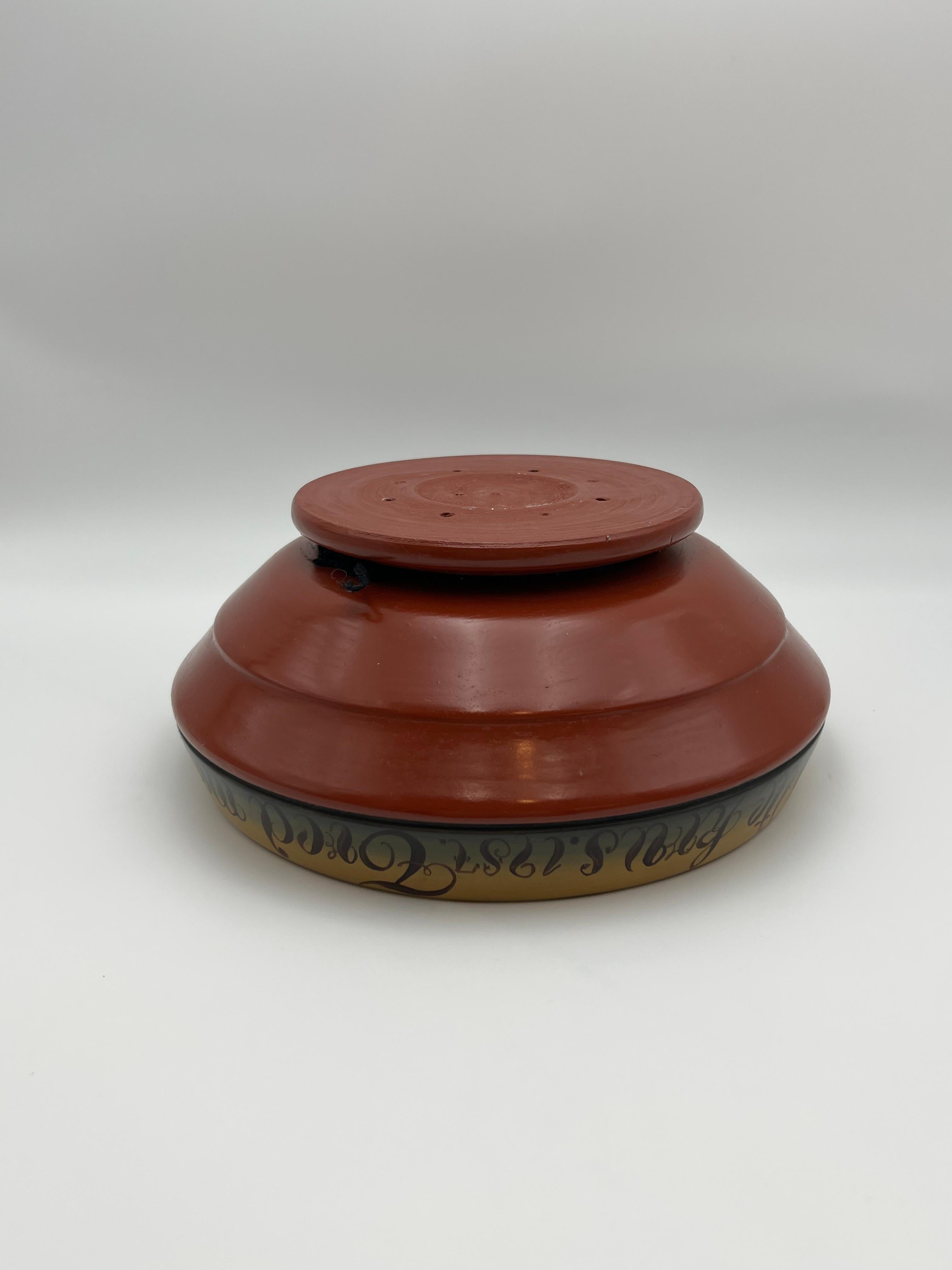 Bol à bière norvégien Rosemaling - Art populaire du Telemark peint à la main (1987) en vente 3