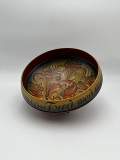 Norwegian Rosemaling Ale Bowl – Hand-Painted Telemark Folk Art (1987)