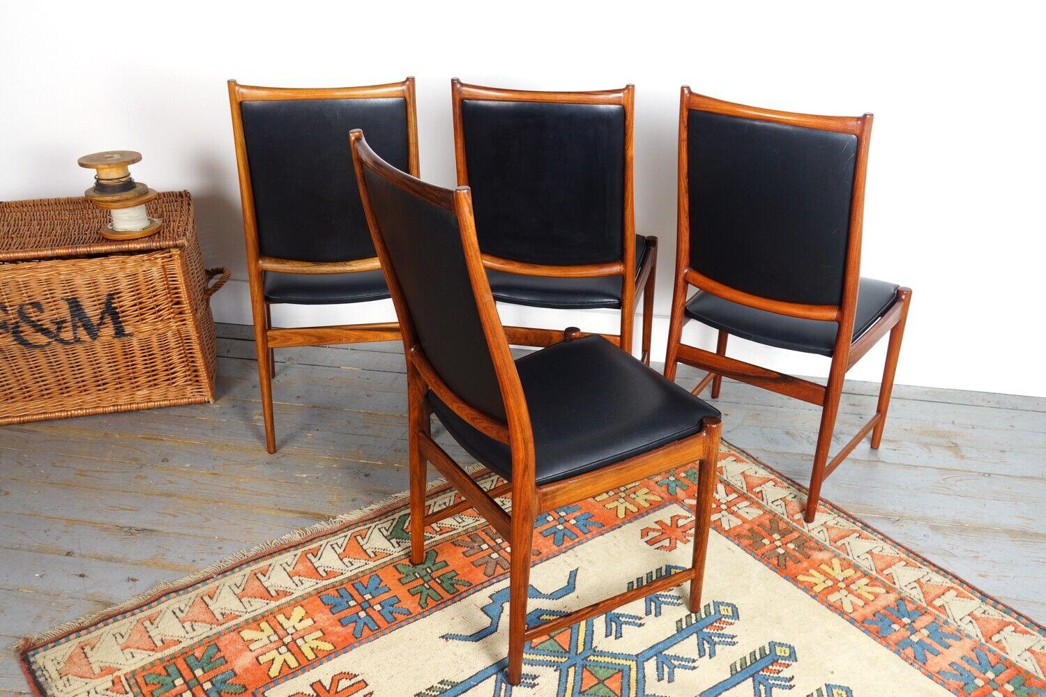 Norwegian Rosewood 60s 'Darby' Dining Chairs Designed By Torbjörn Afdal In Excellent Condition For Sale In STOKE ON TRENT, GB
