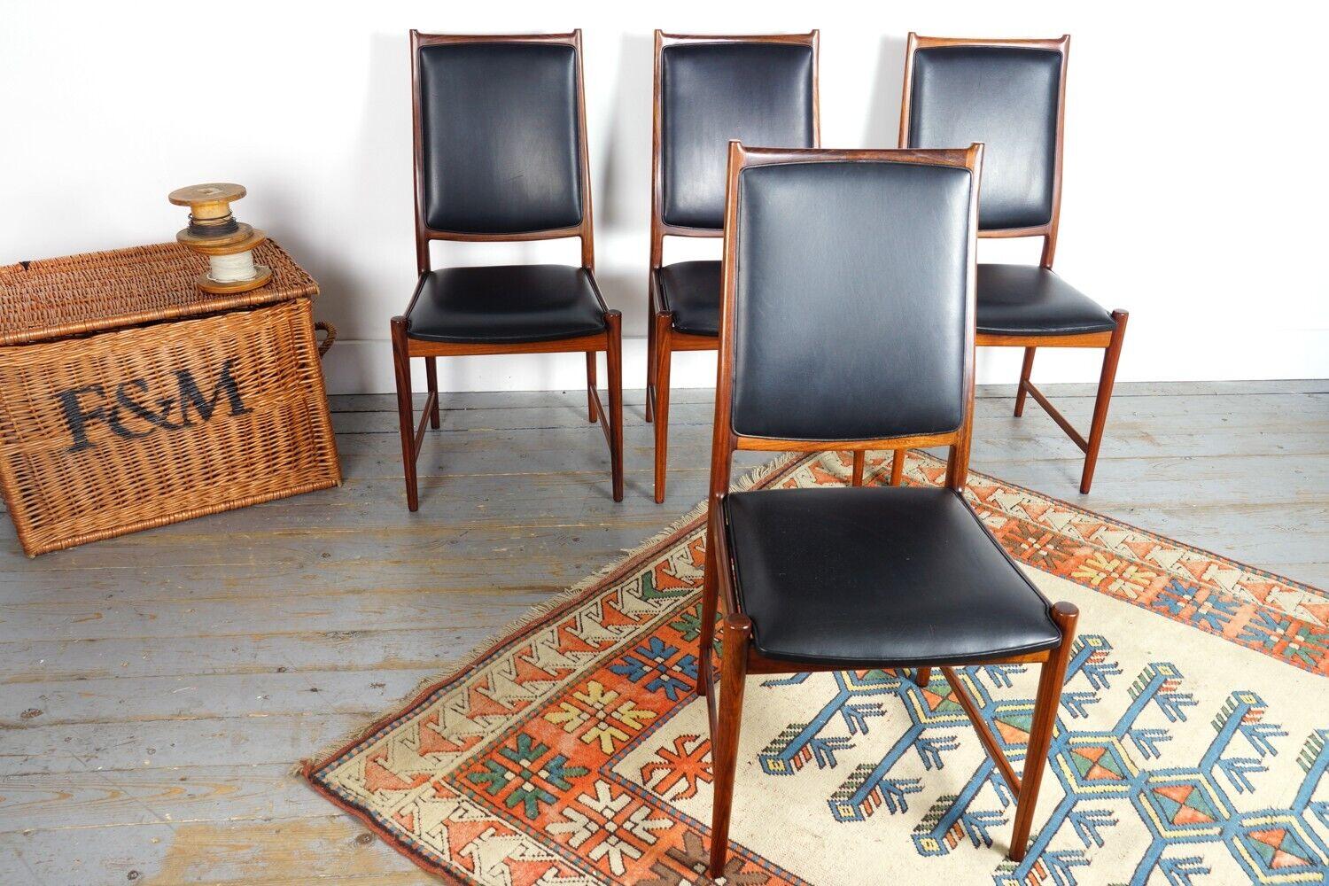 Norwegischer Palisander 60s 'Darby' Esszimmerstühle entworfen von Torbjörn Afdal im Angebot 1