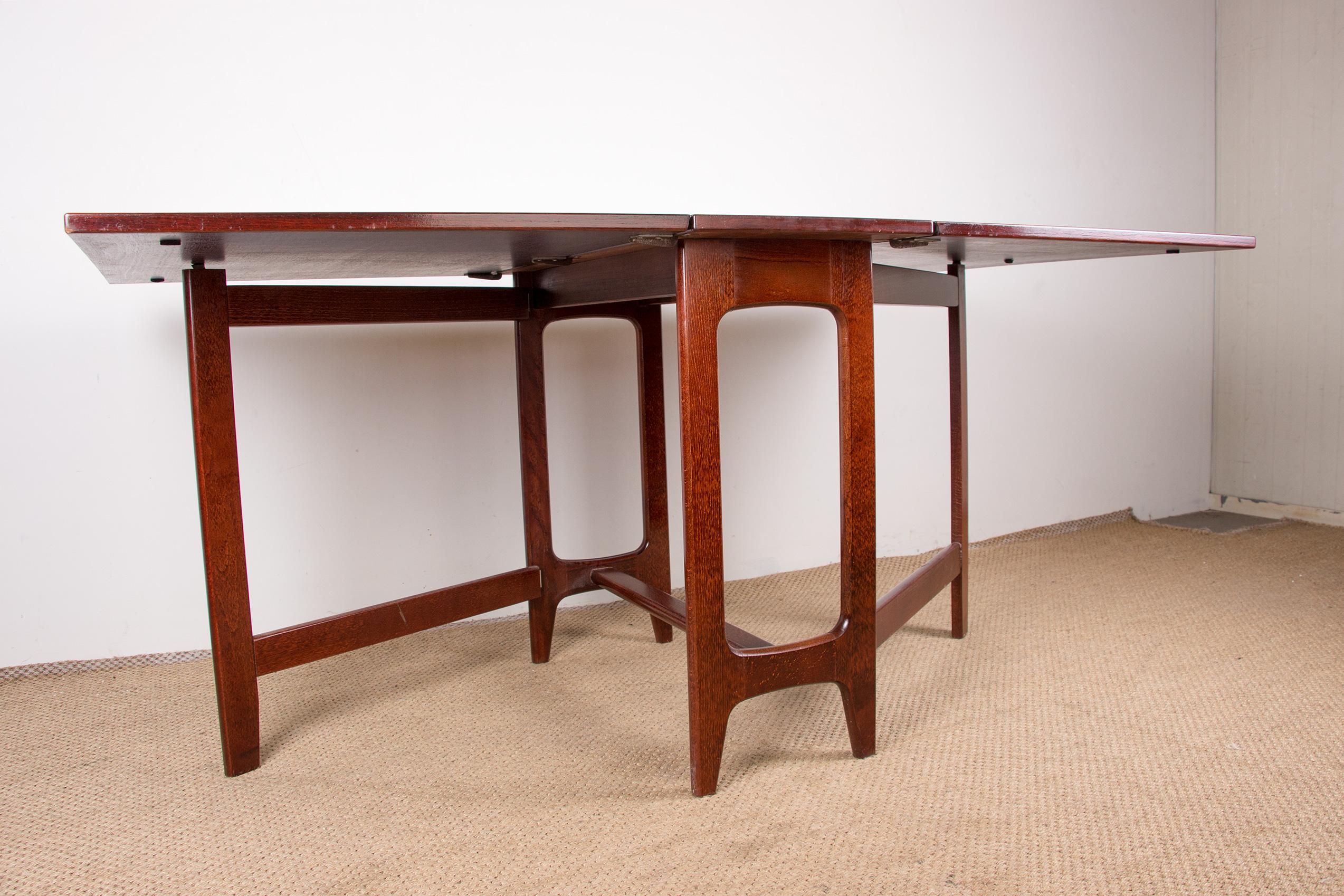 Mid-20th Century Norwegian Rosewood Folding Dining Table by Bernt Winge for Kleppes Mobelfabrik