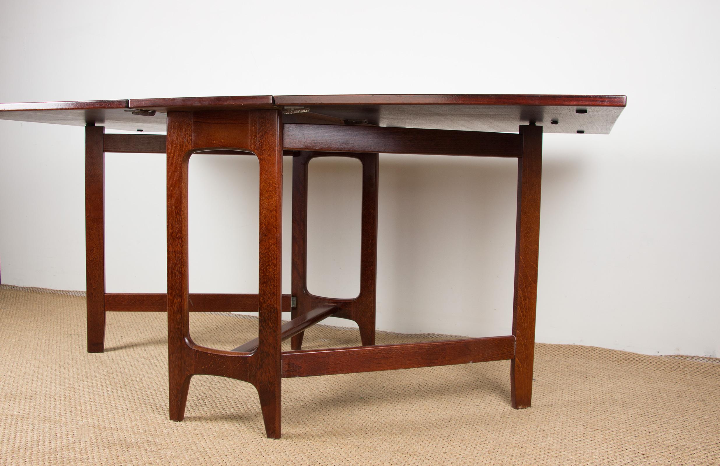 Norwegian Rosewood Folding Dining Table by Bernt Winge for Kleppes Mobelfabrik 2