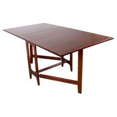 Norwegian Rosewood Folding Dining Table by Bernt Winge for Kleppes Mobelfabrik