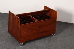 Norwegian Rosewood Magazine Rack / Record LP Caddy by Rolf Hesland for Bruksbo