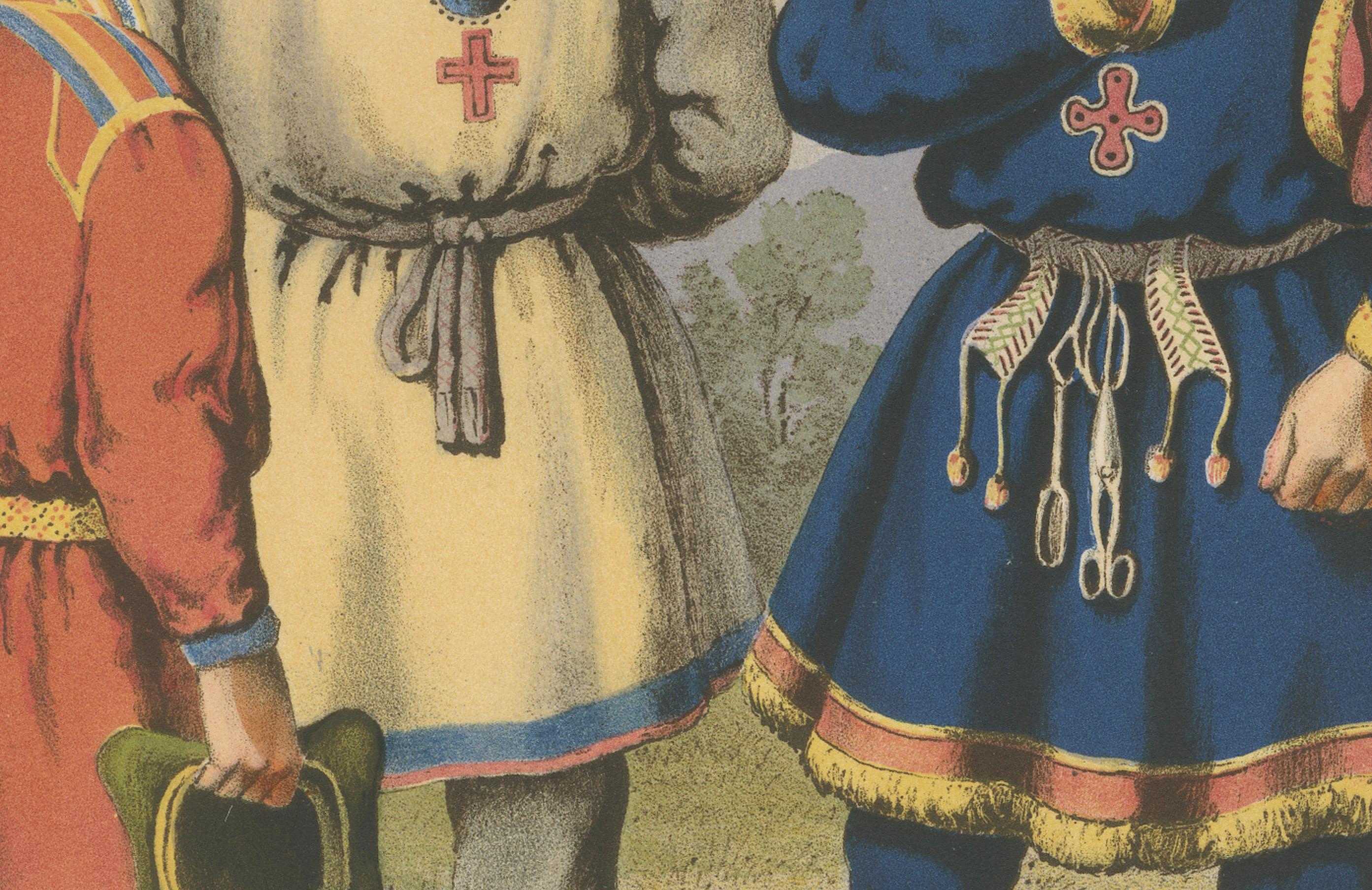 German Norwegian Sámi Attire – Summer Dress from Laplanders in Finnmark, c.1860 For Sale